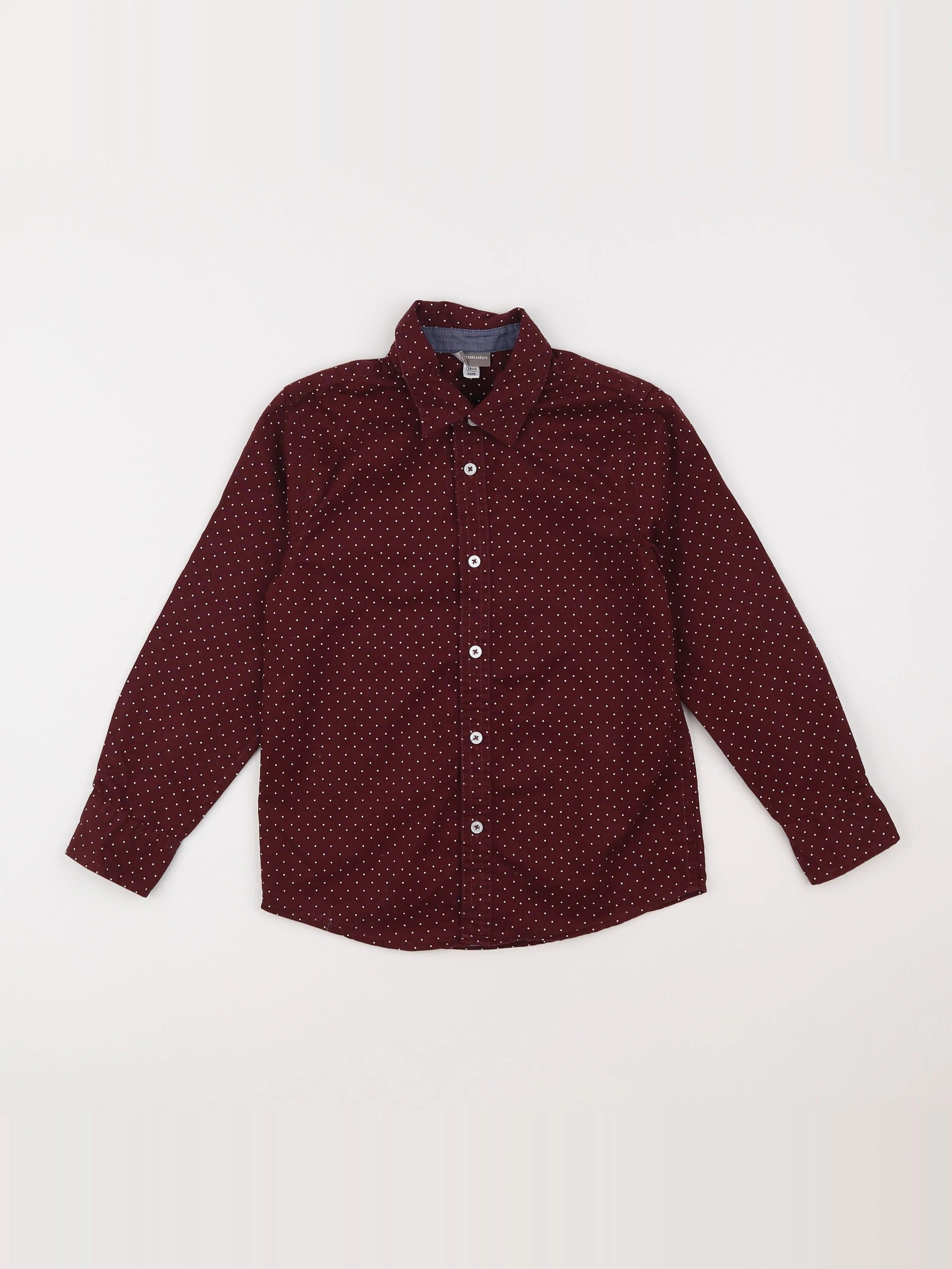 Vertbaudet - chemise rouge - 8 ans