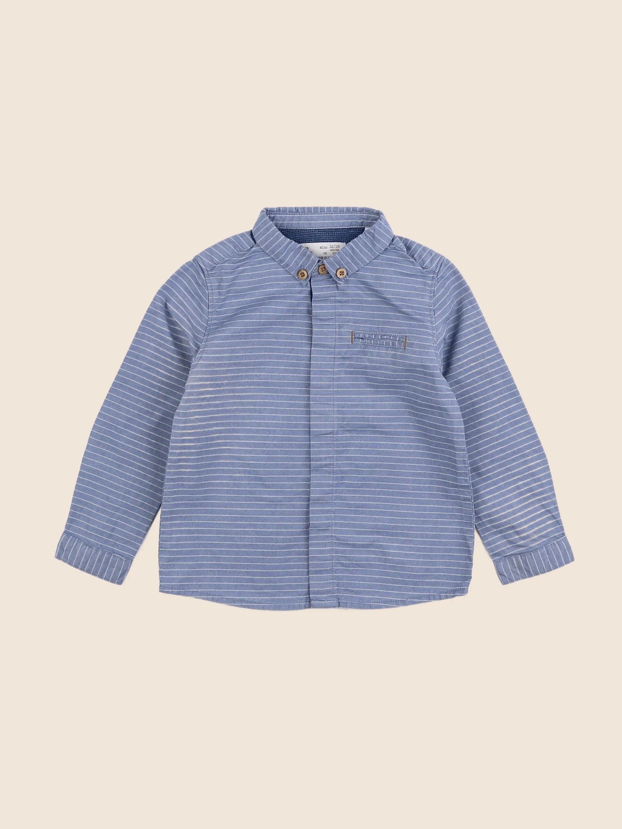 Zara - chemise bleu - 12/18 mois