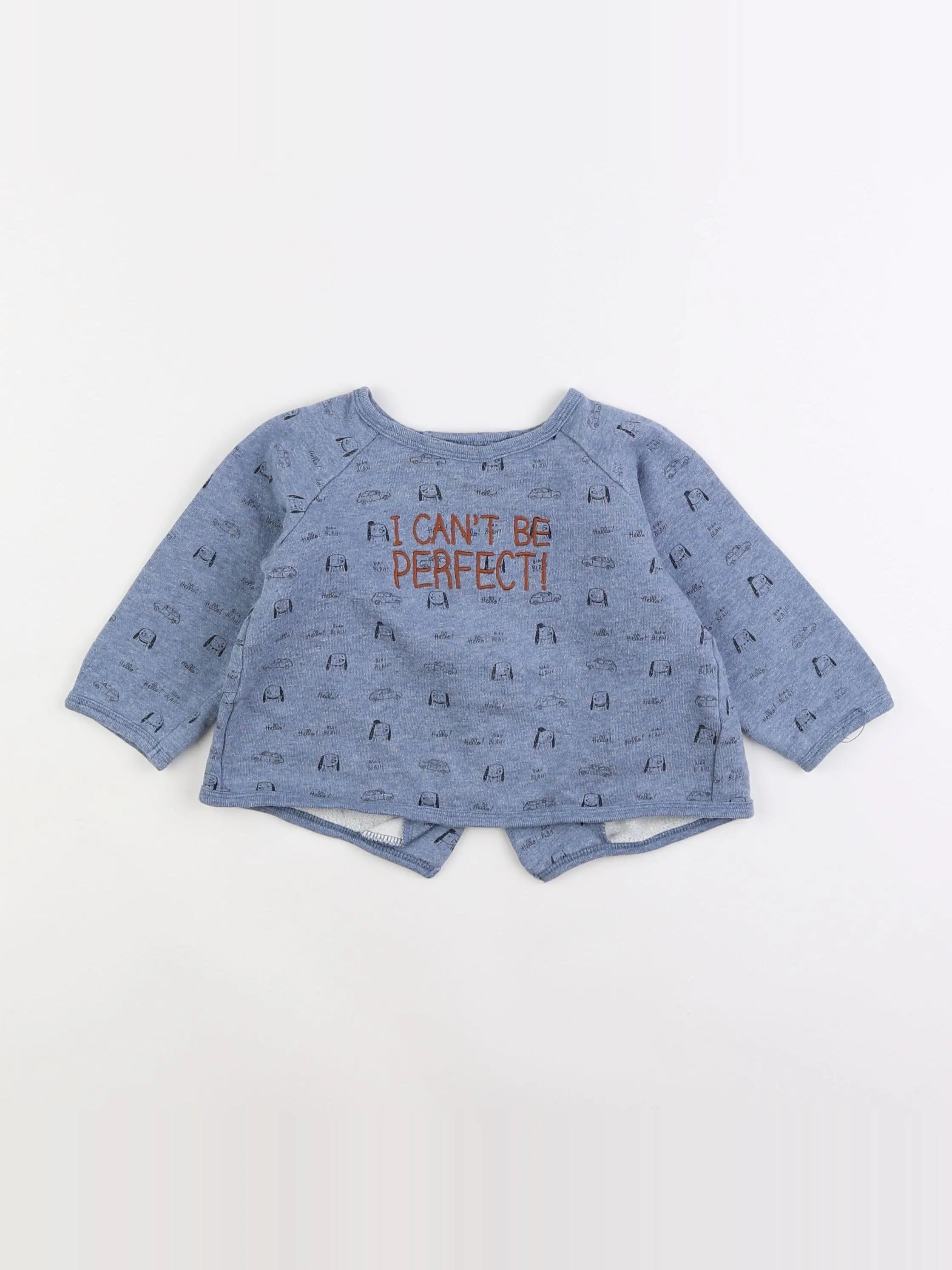 Boutchou - sweat bleu - 18 mois