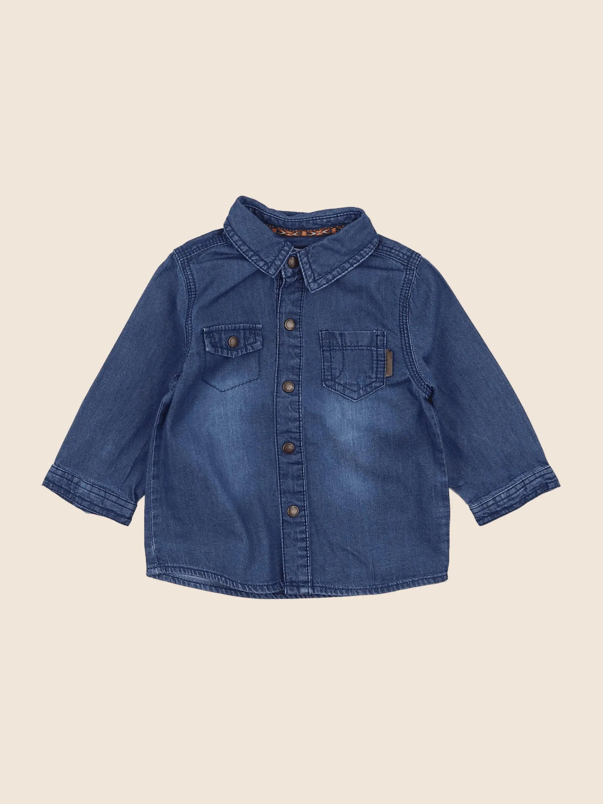 Vertbaudet - chemise bleu - 6 mois
