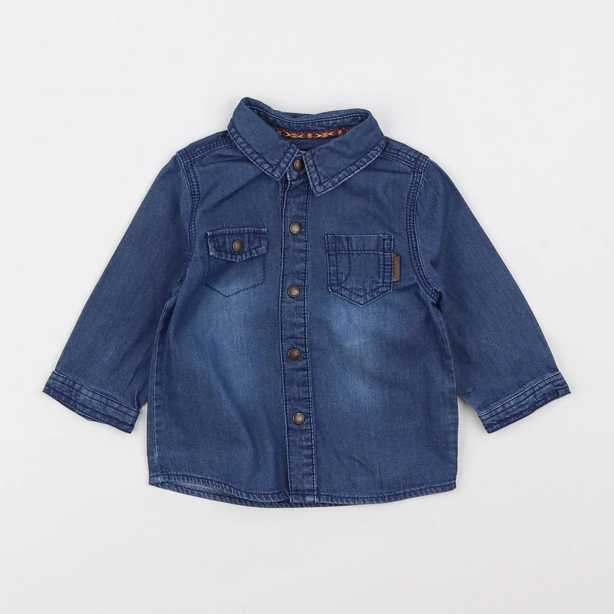 Vertbaudet - chemise bleu - 6 mois