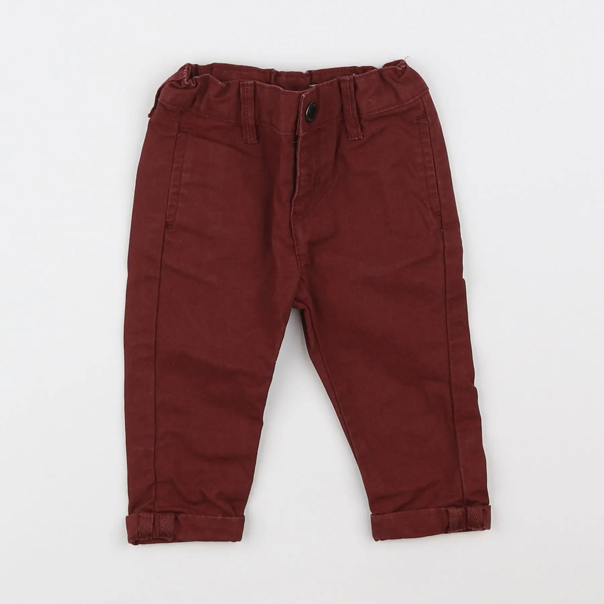 Vertbaudet - pantalon rouge - 6 mois