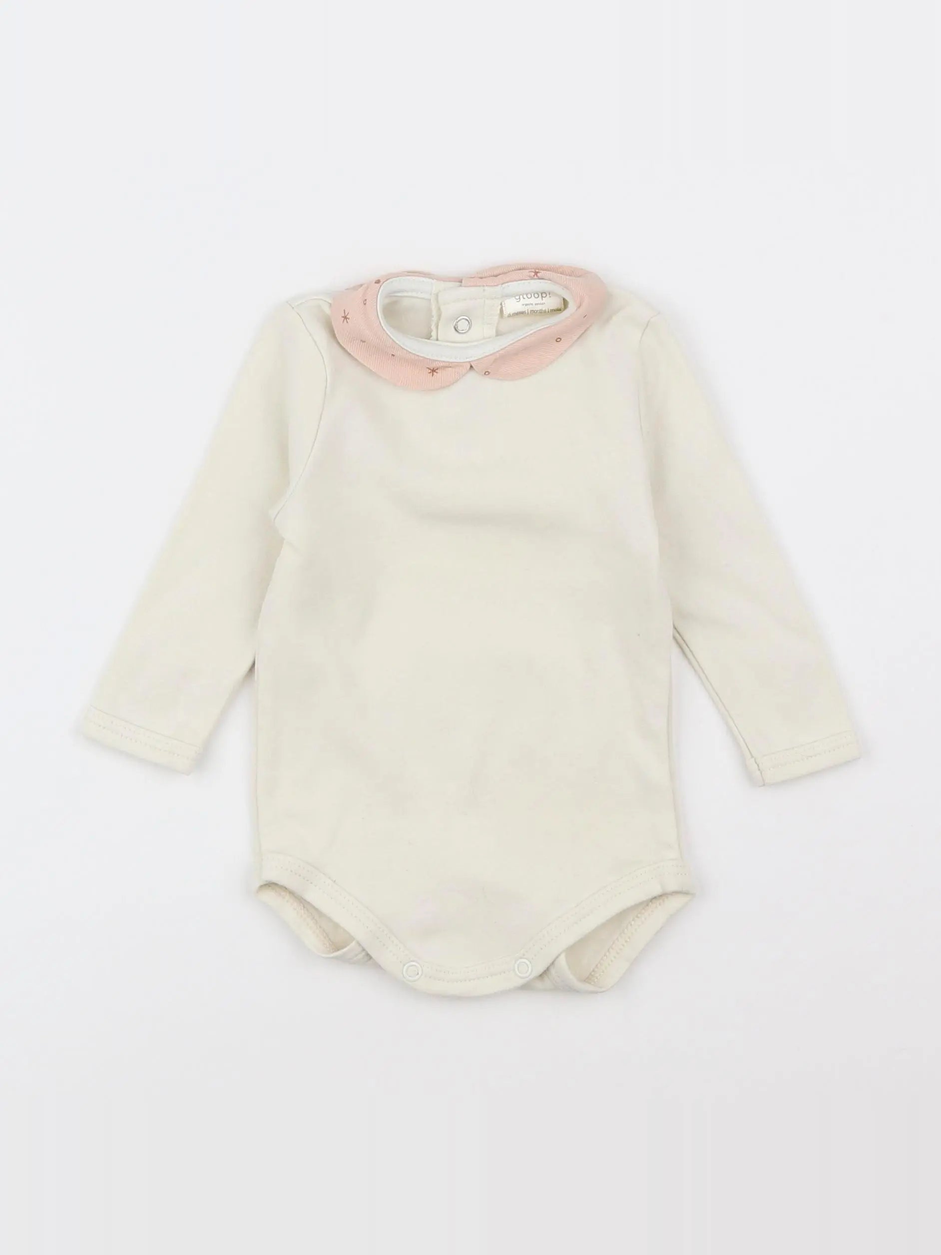 Gloop - body à col beige - 6 mois