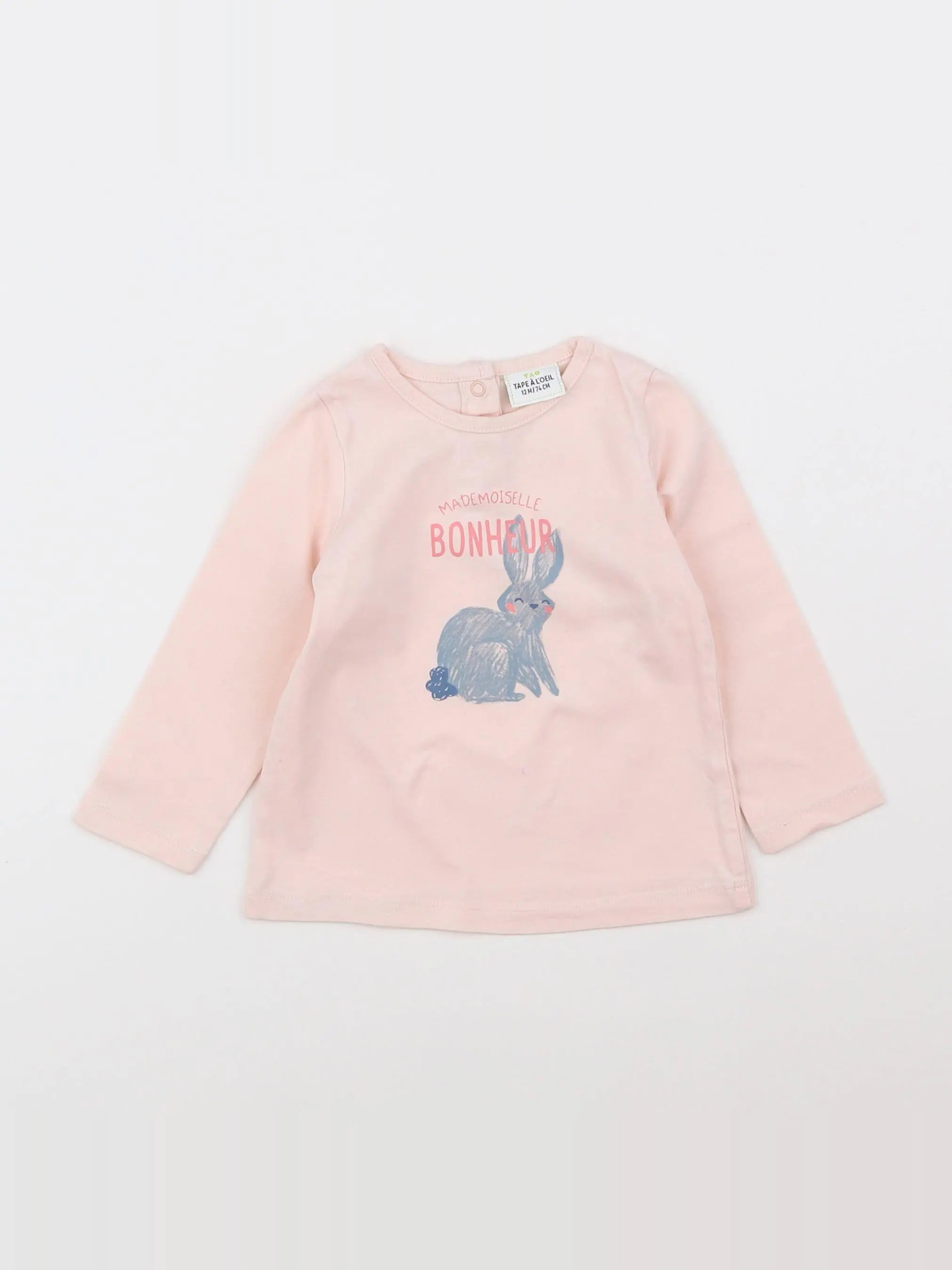 Tape à l'oeil - tee-shirt rose - 12 mois