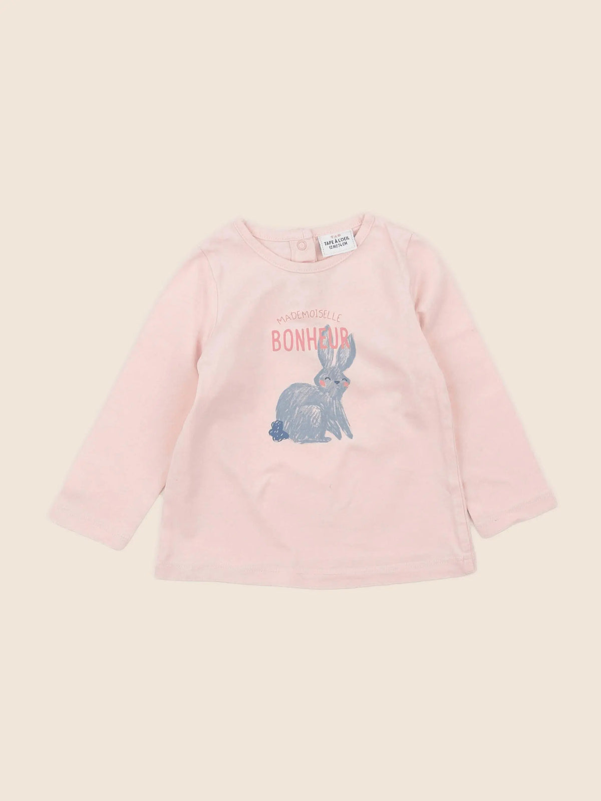 Tape à l'oeil - tee-shirt rose - 12 mois