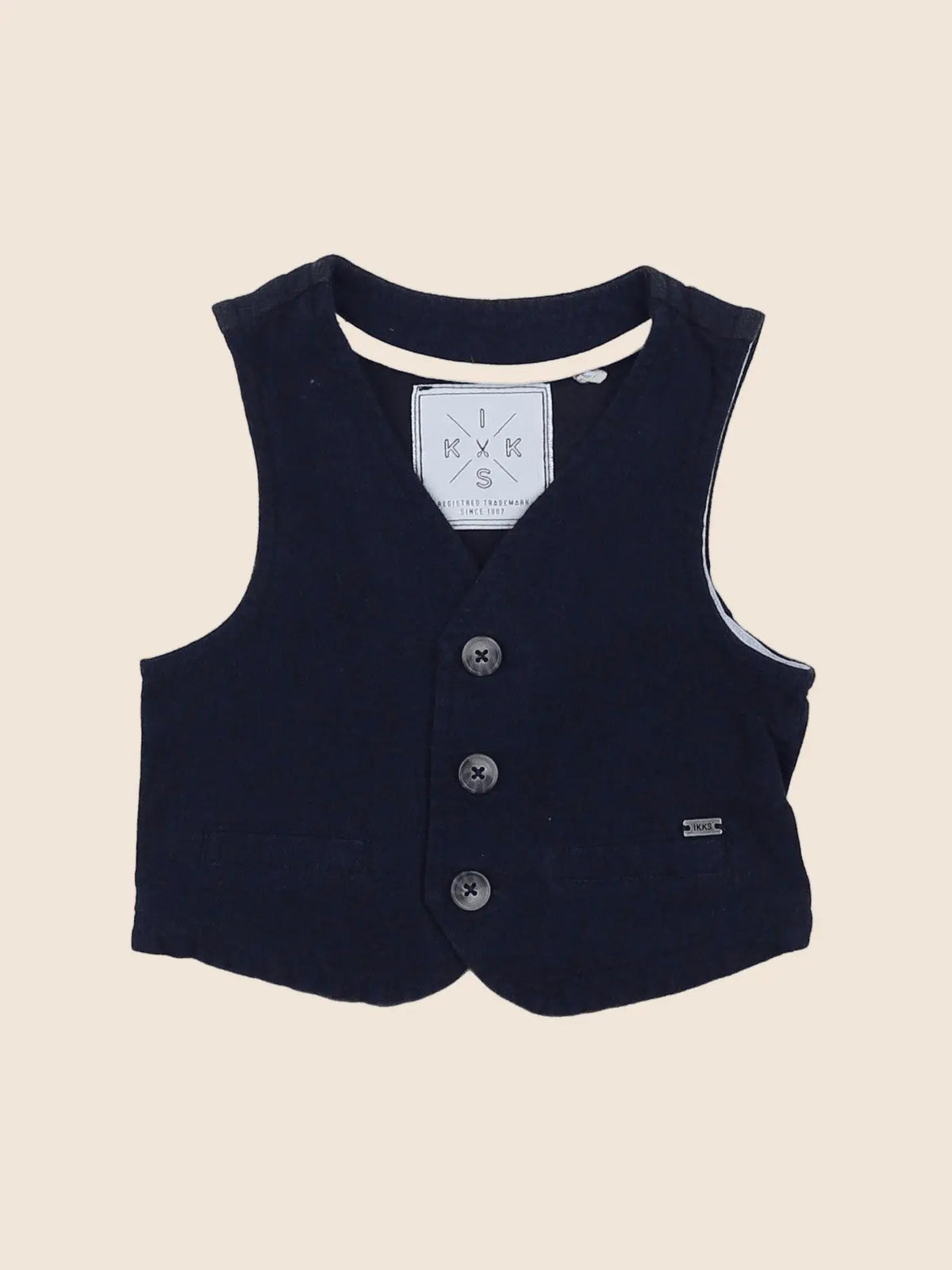 IKKS - gilet bleu - 12 mois