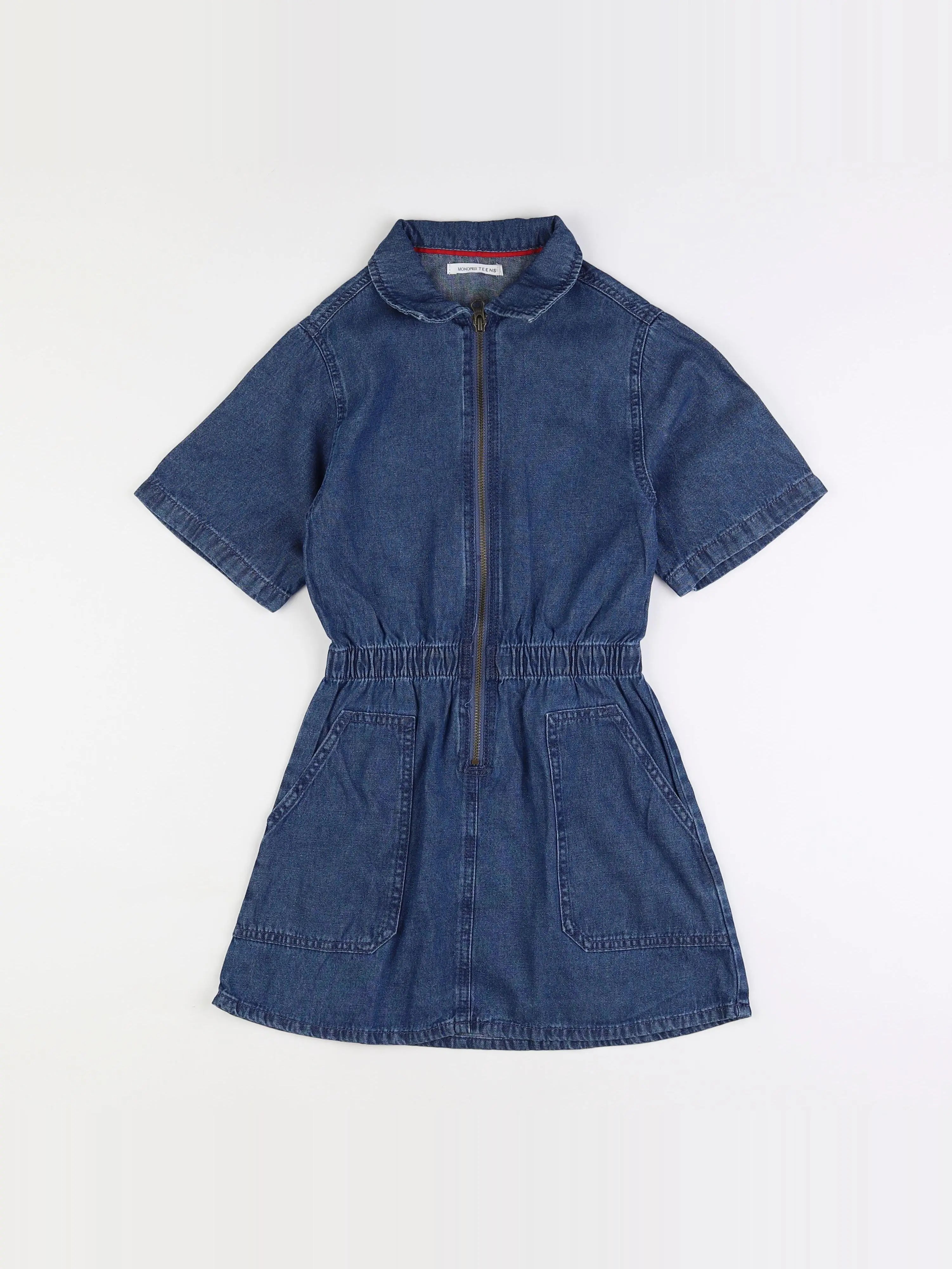 Monoprix - robe bleu - 10 ans