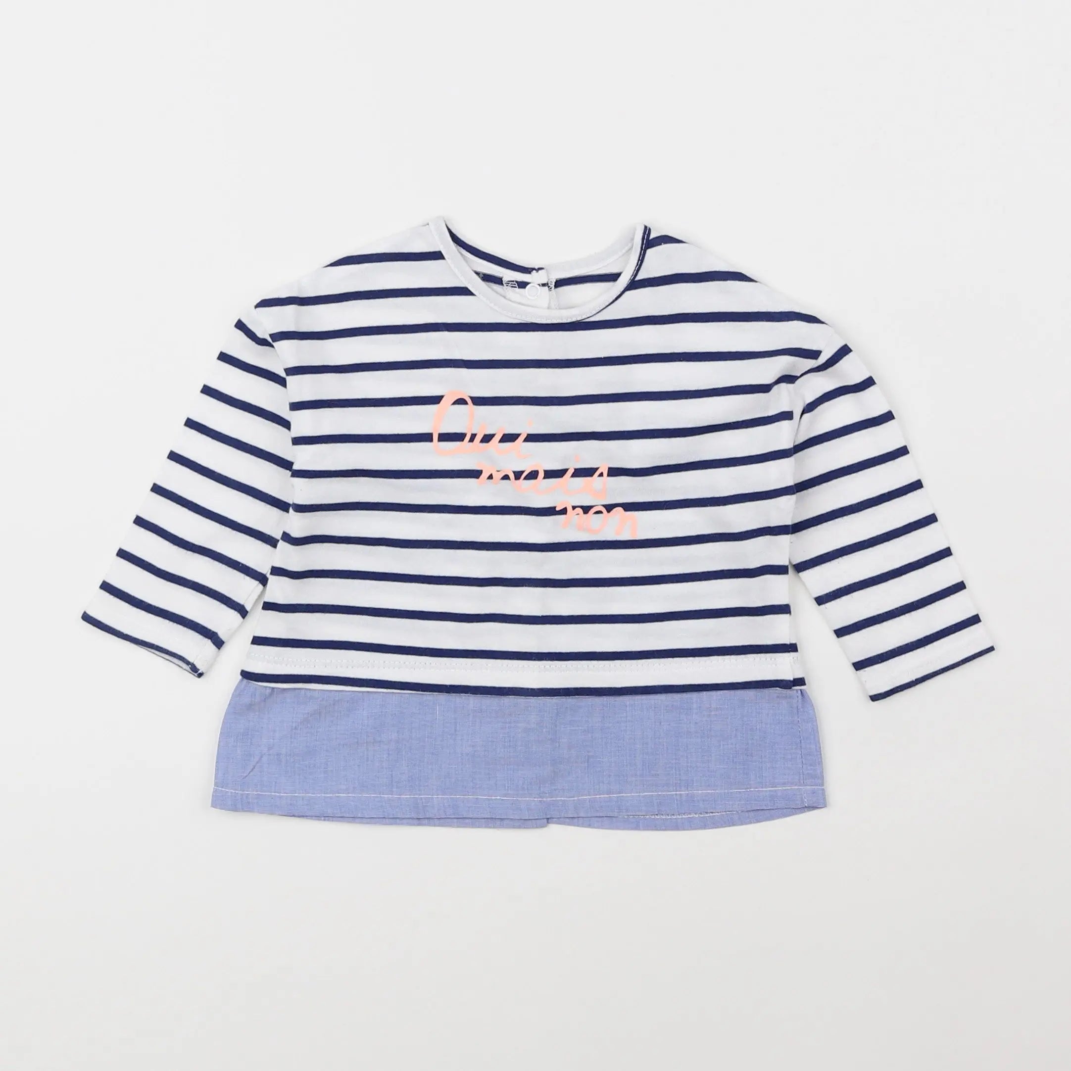 Vertbaudet - tee-shirt blanc - 9 mois