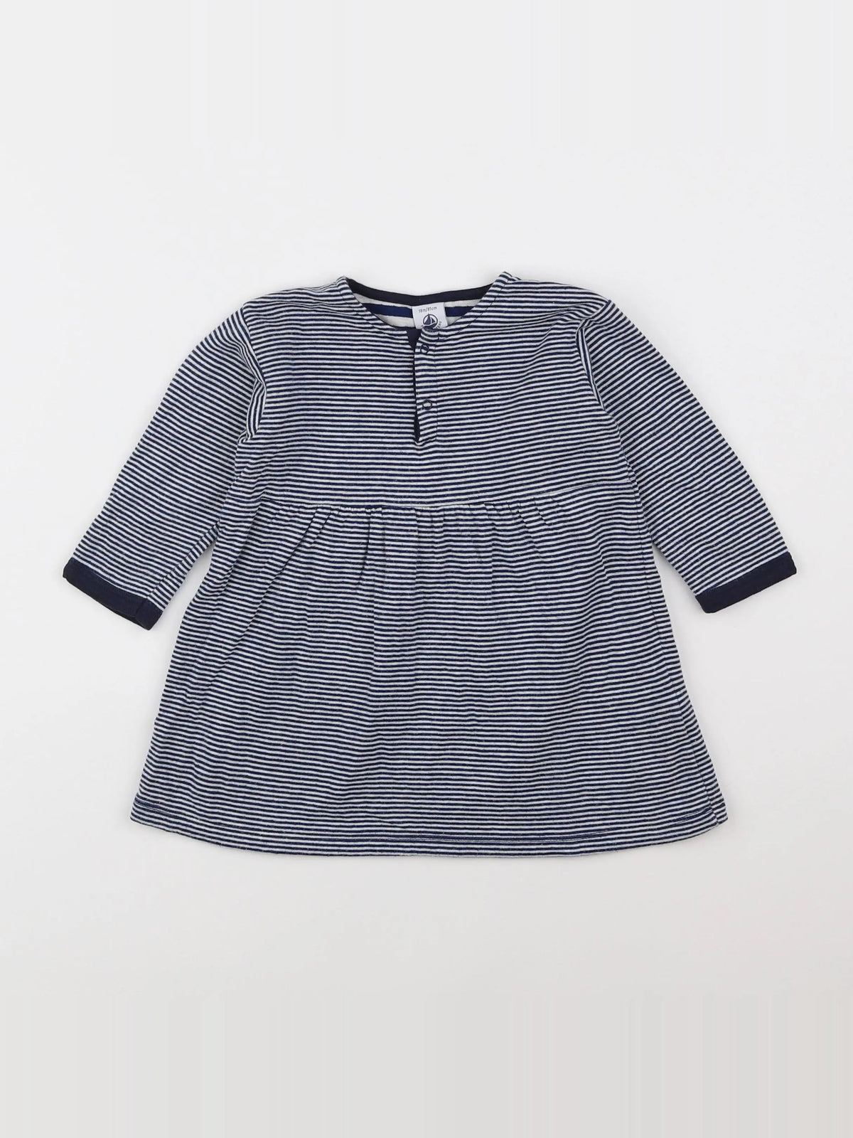 Petit Bateau - robe bleu - 18 mois