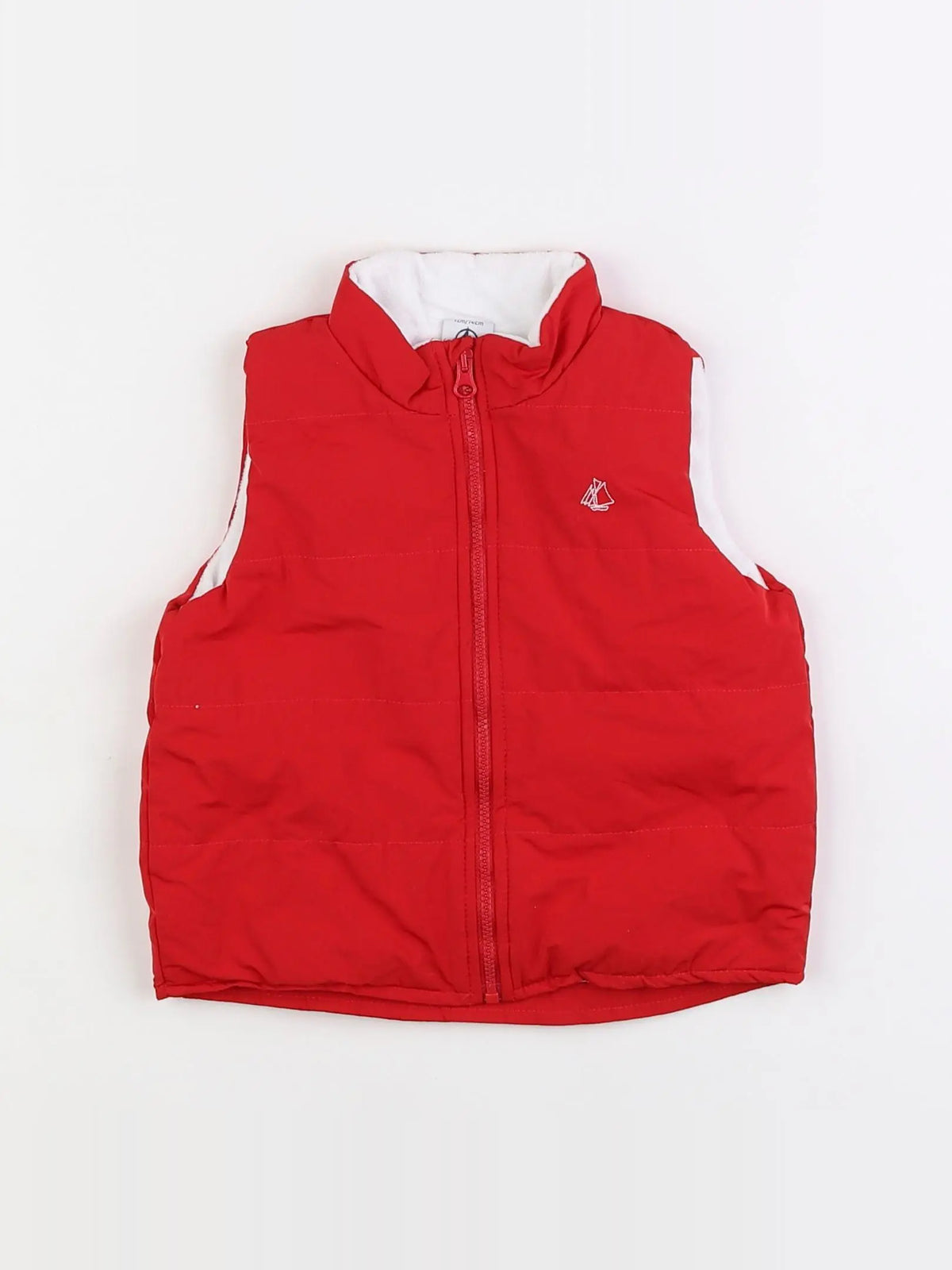 Petit Bateau - doudoune rouge - 12 mois