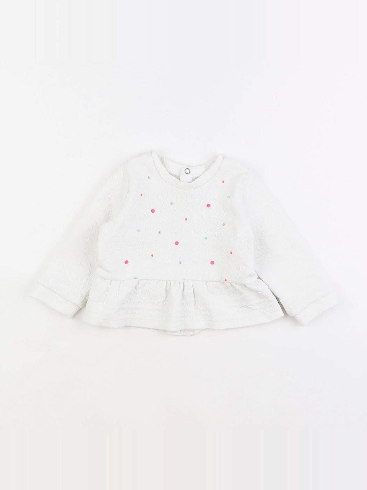 IKKS - sweat blanc - 12 mois