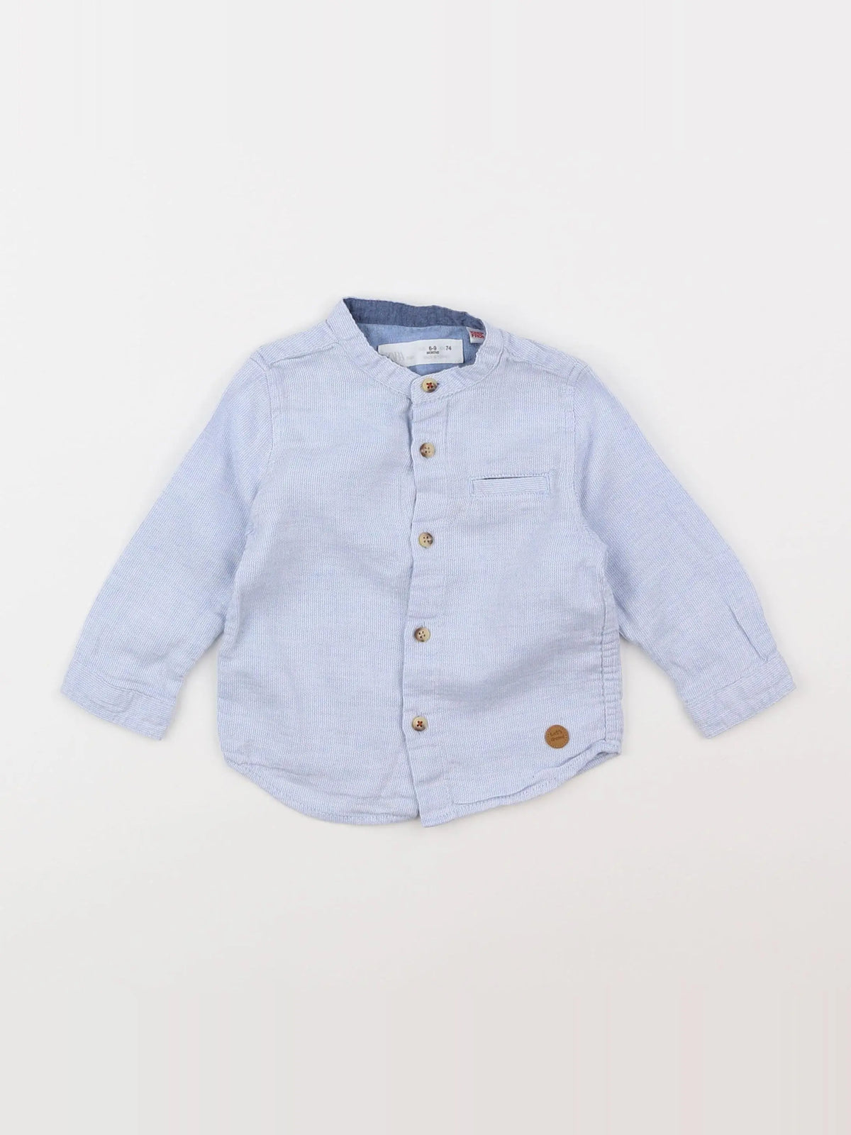 Zara - chemise bleu - 6/9 mois