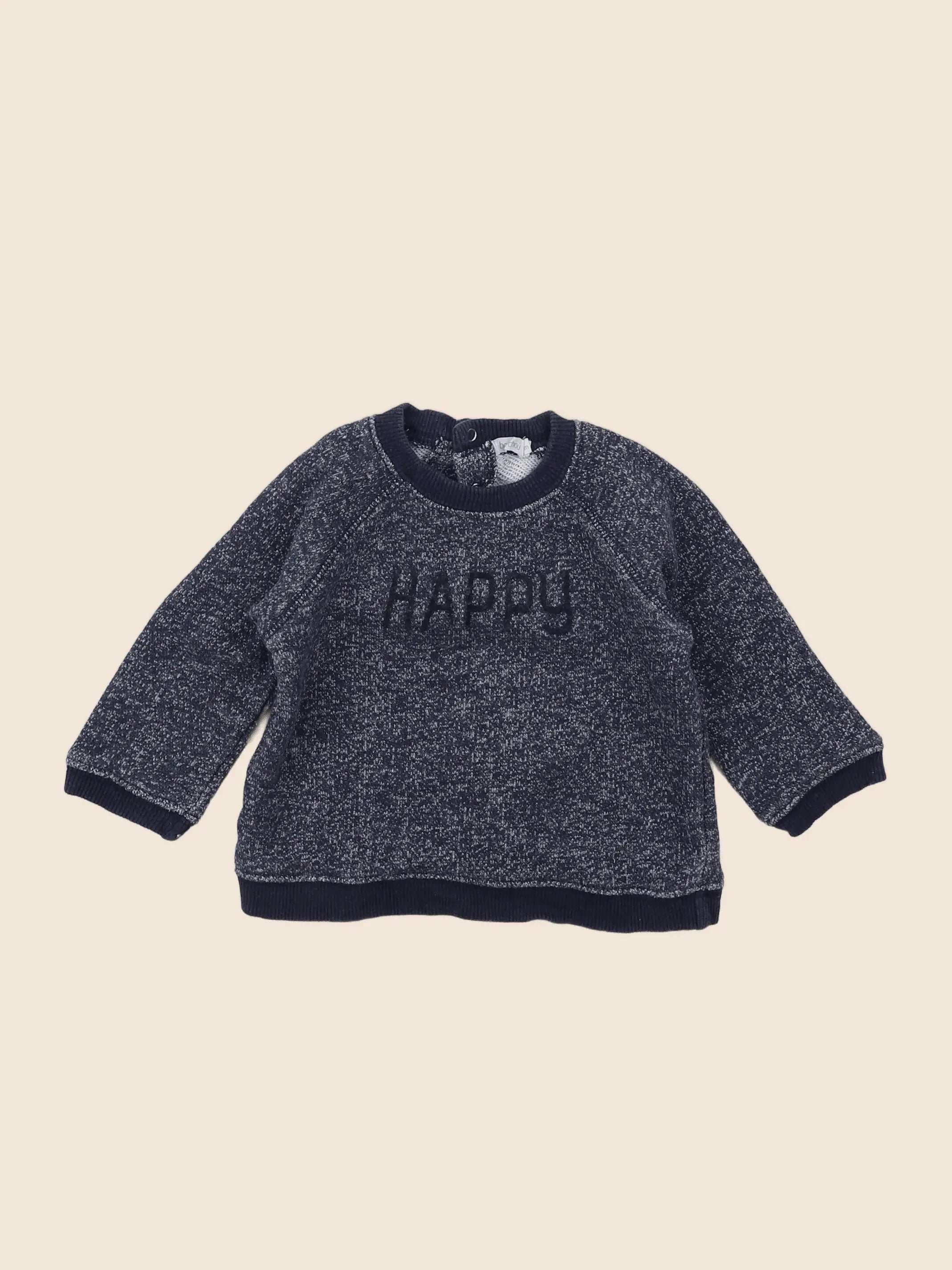 Boutchou - sweat bleu - 12 mois