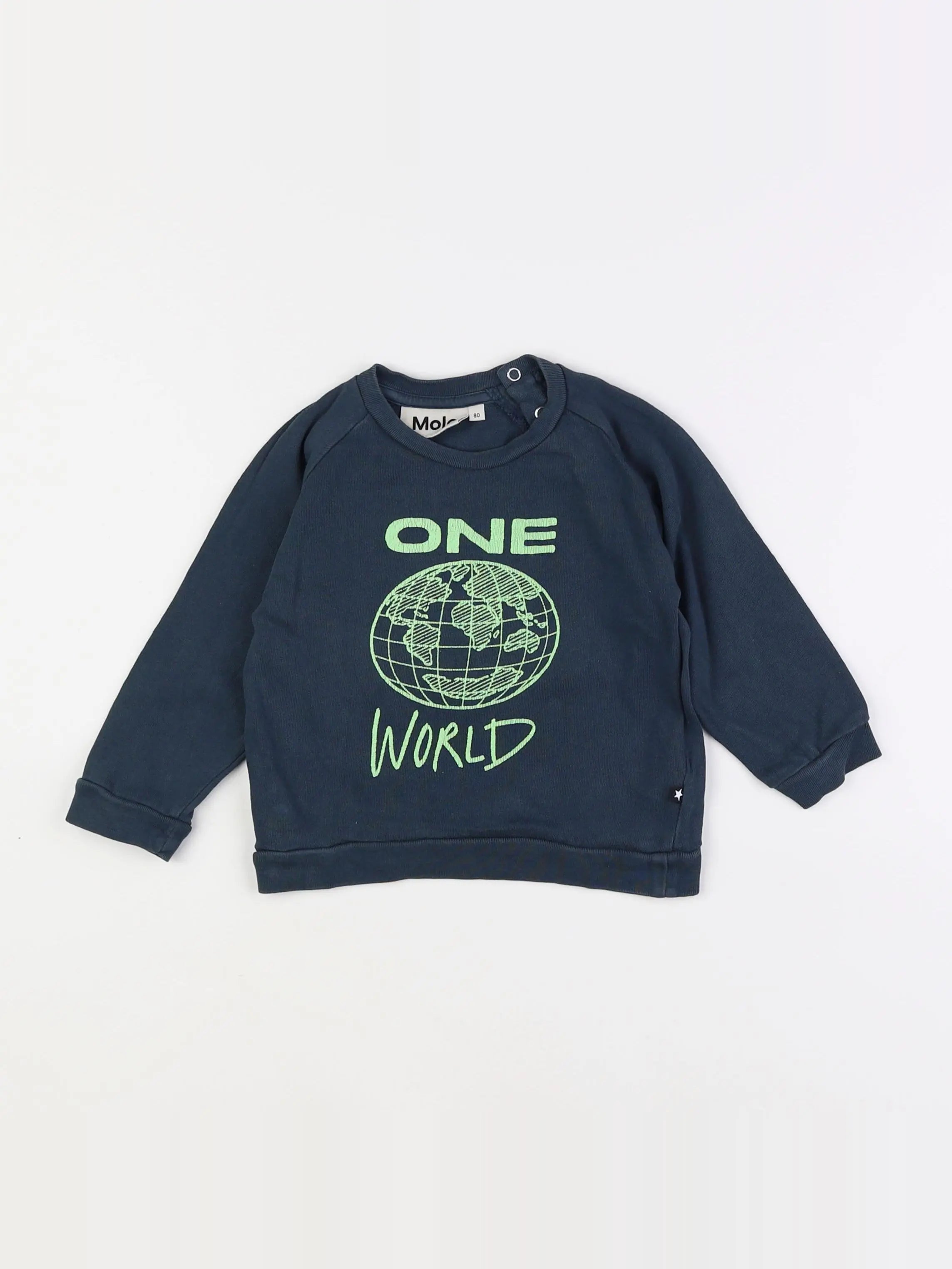 Molo - sweat bleu - 12 mois