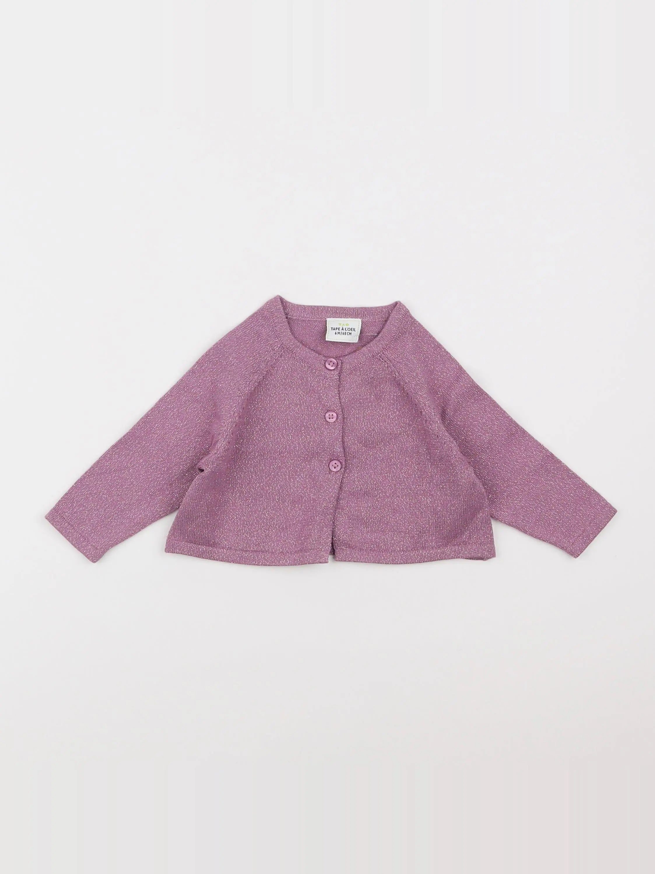 Tape à l'oeil - gilet violet - 6 mois