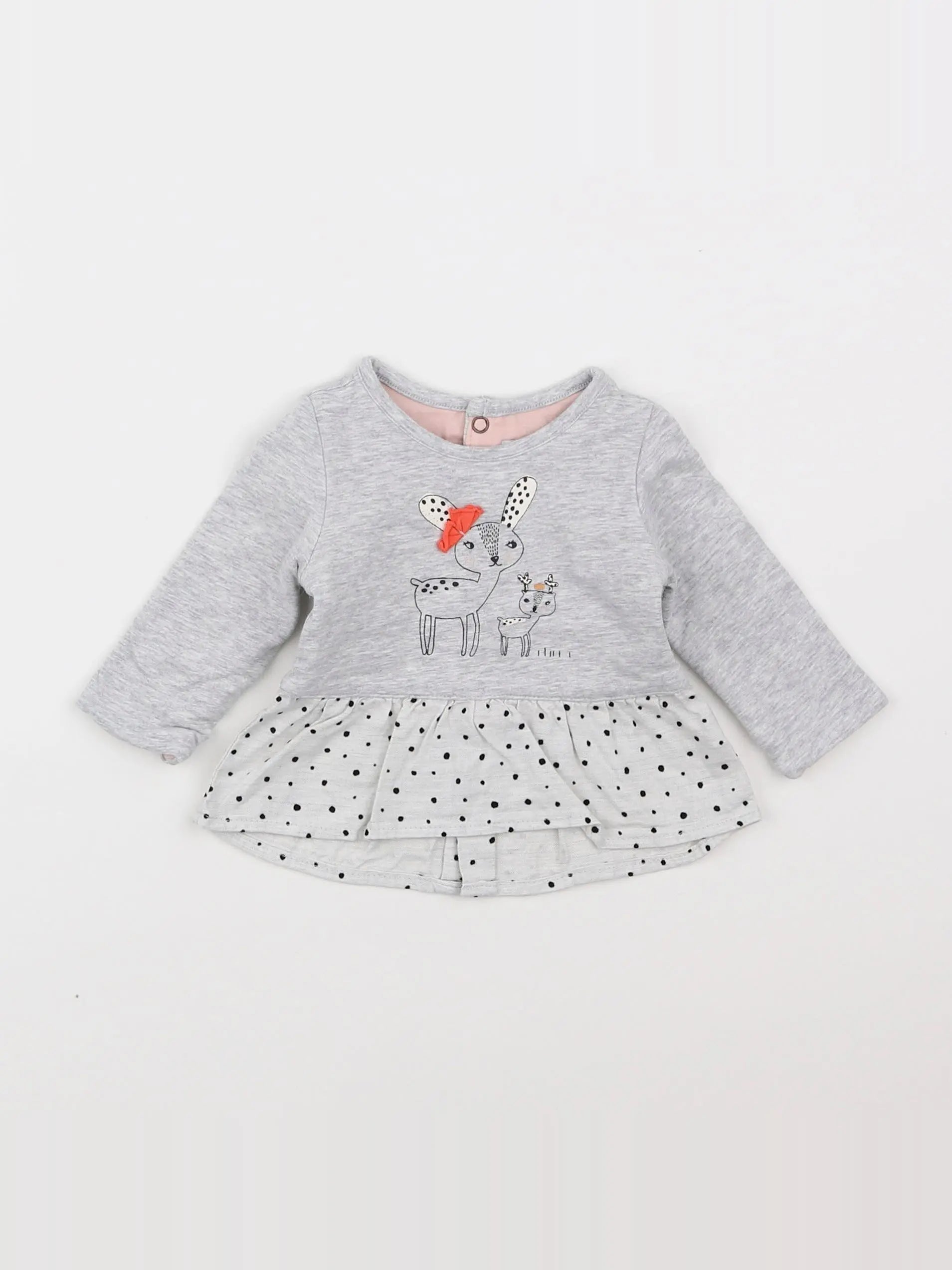 Catimini - tee-shirt gris - 3 mois