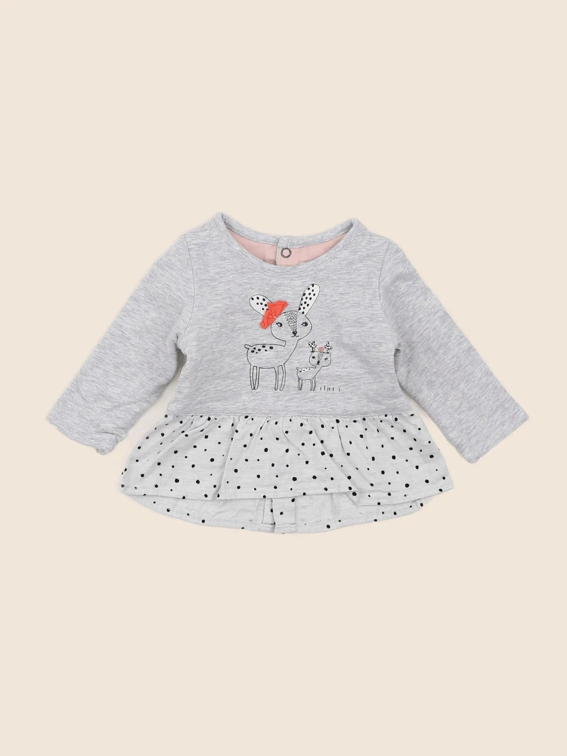Catimini - tee-shirt gris - 3 mois