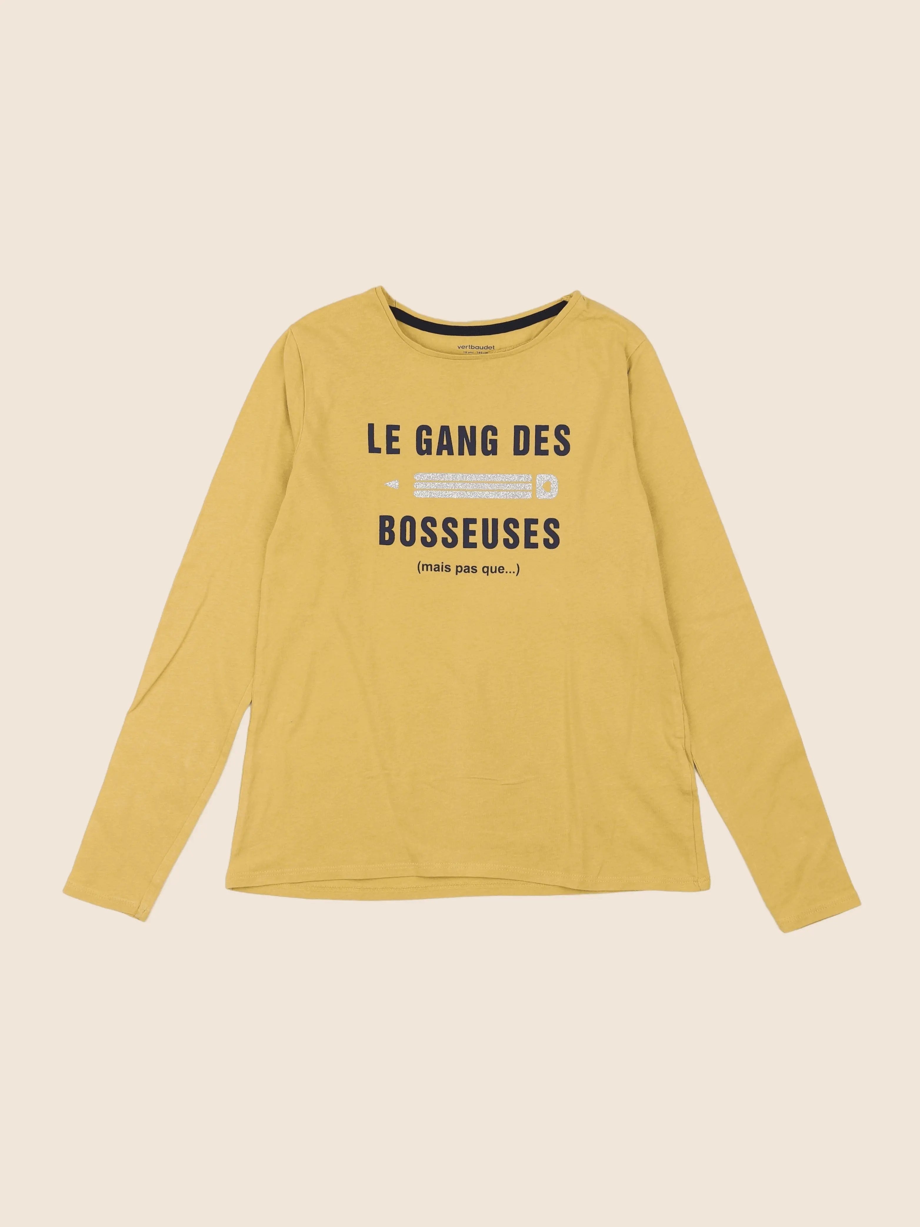 Vertbaudet - tee-shirt jaune - 10 ans