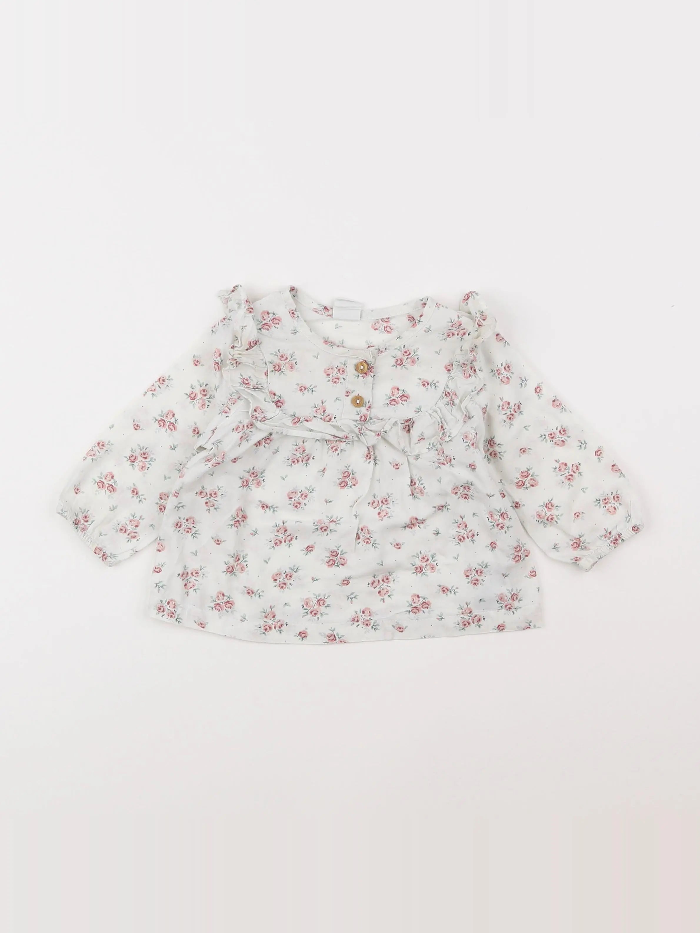 H&M - blouse blanc - 3/6 mois