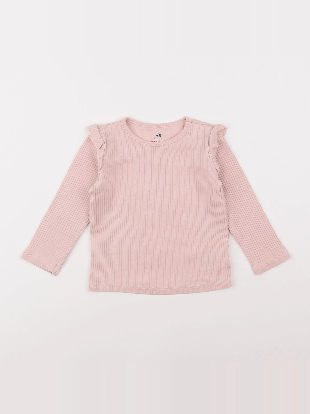 H&M - tee-shirt rose - 9/12 mois