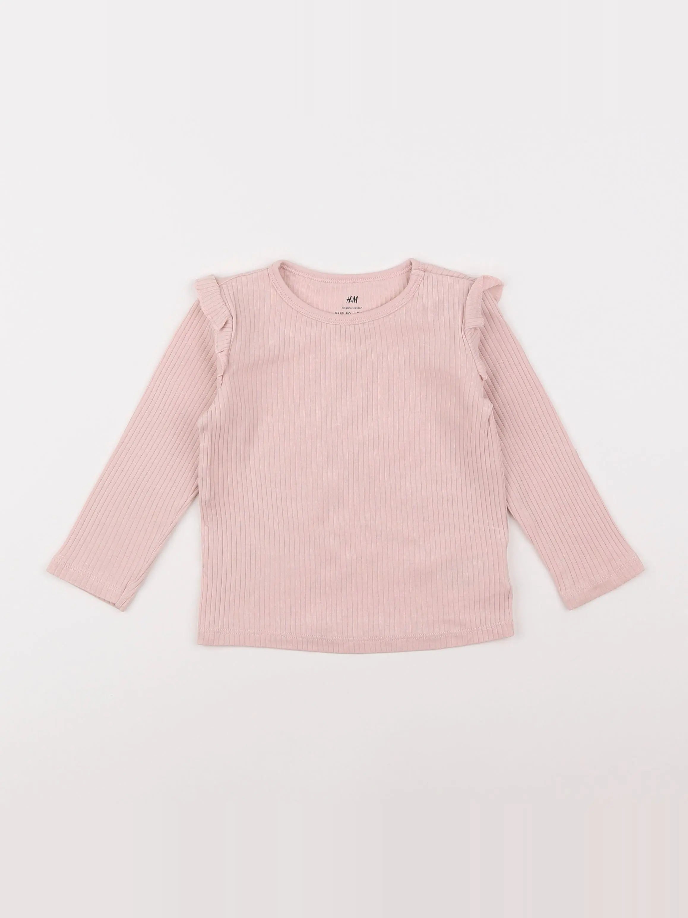 H&M - tee-shirt rose - 9/12 mois