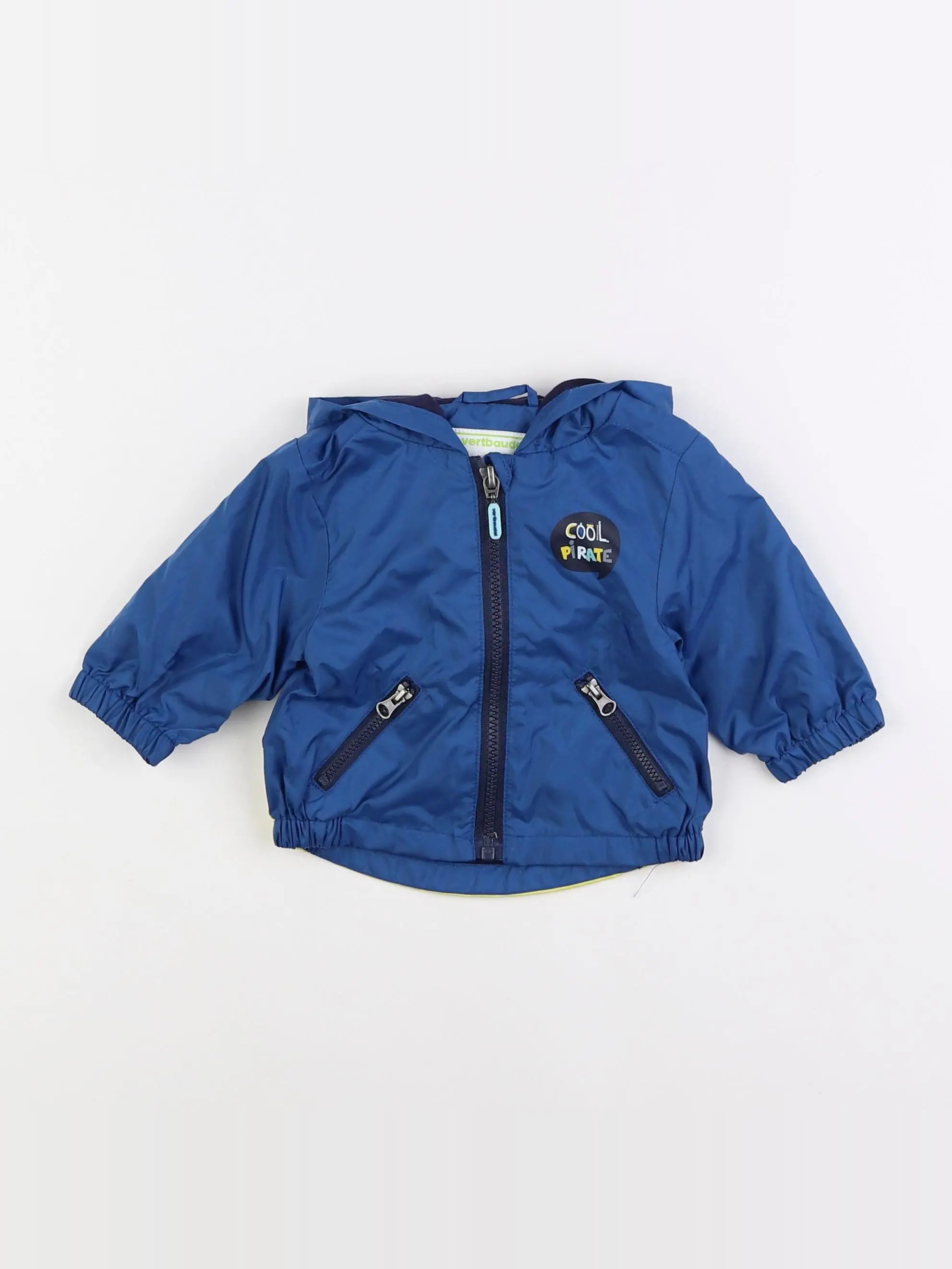 Vertbaudet - coupe-vent bleu - 3 mois