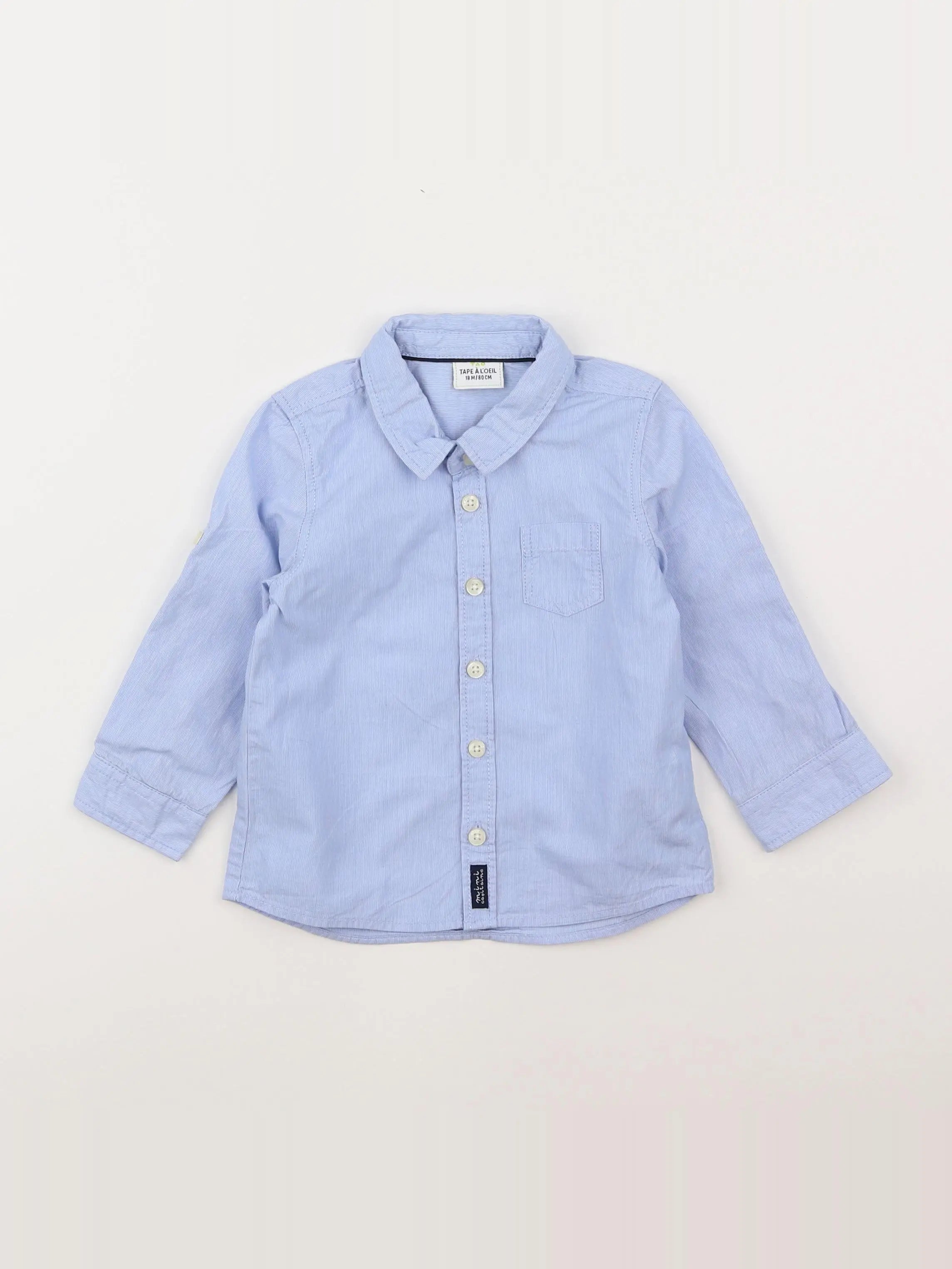 Tape à l'oeil - chemise bleu - 18 mois
