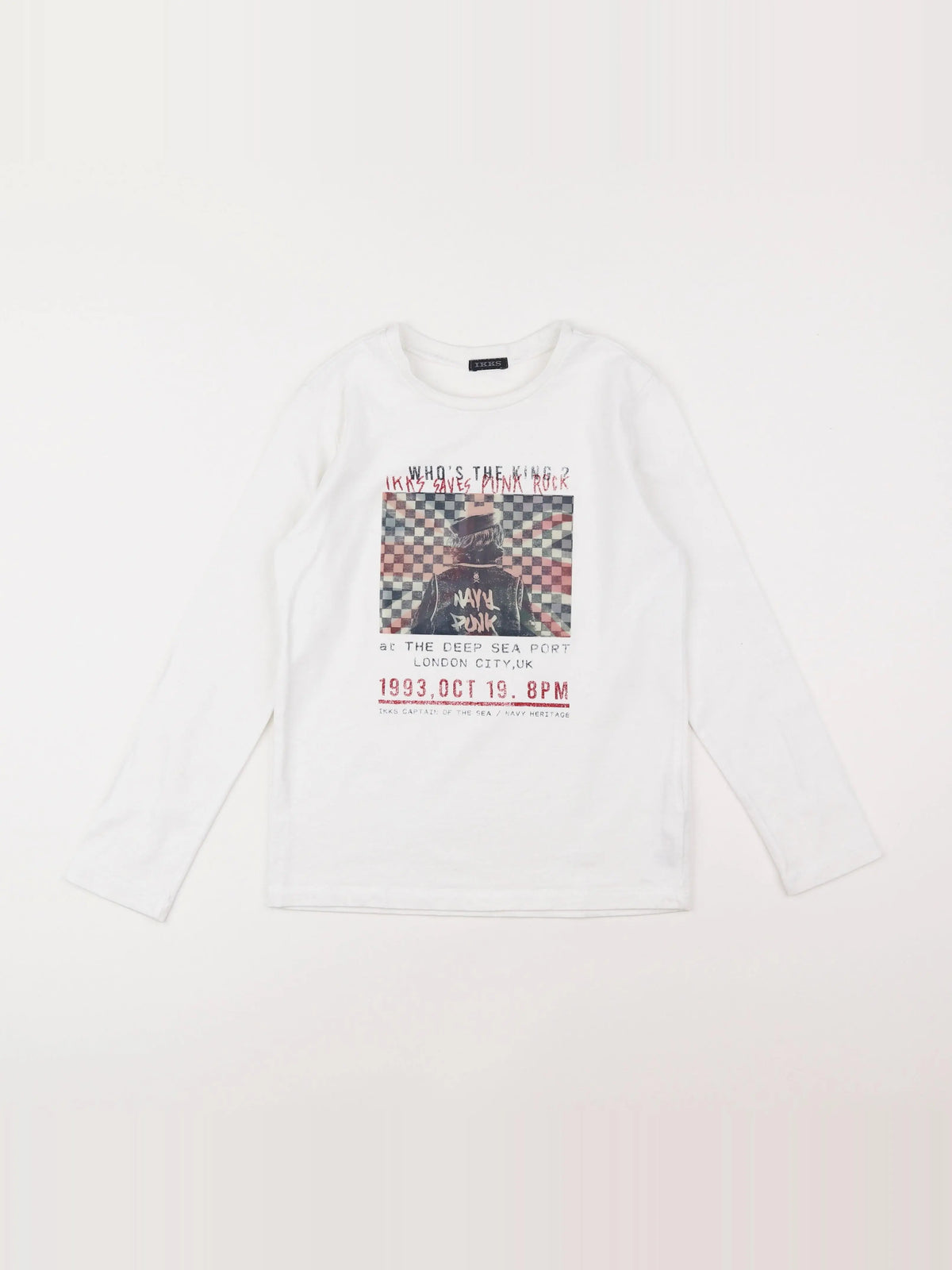 IKKS - tee-shirt blanc - 8 ans