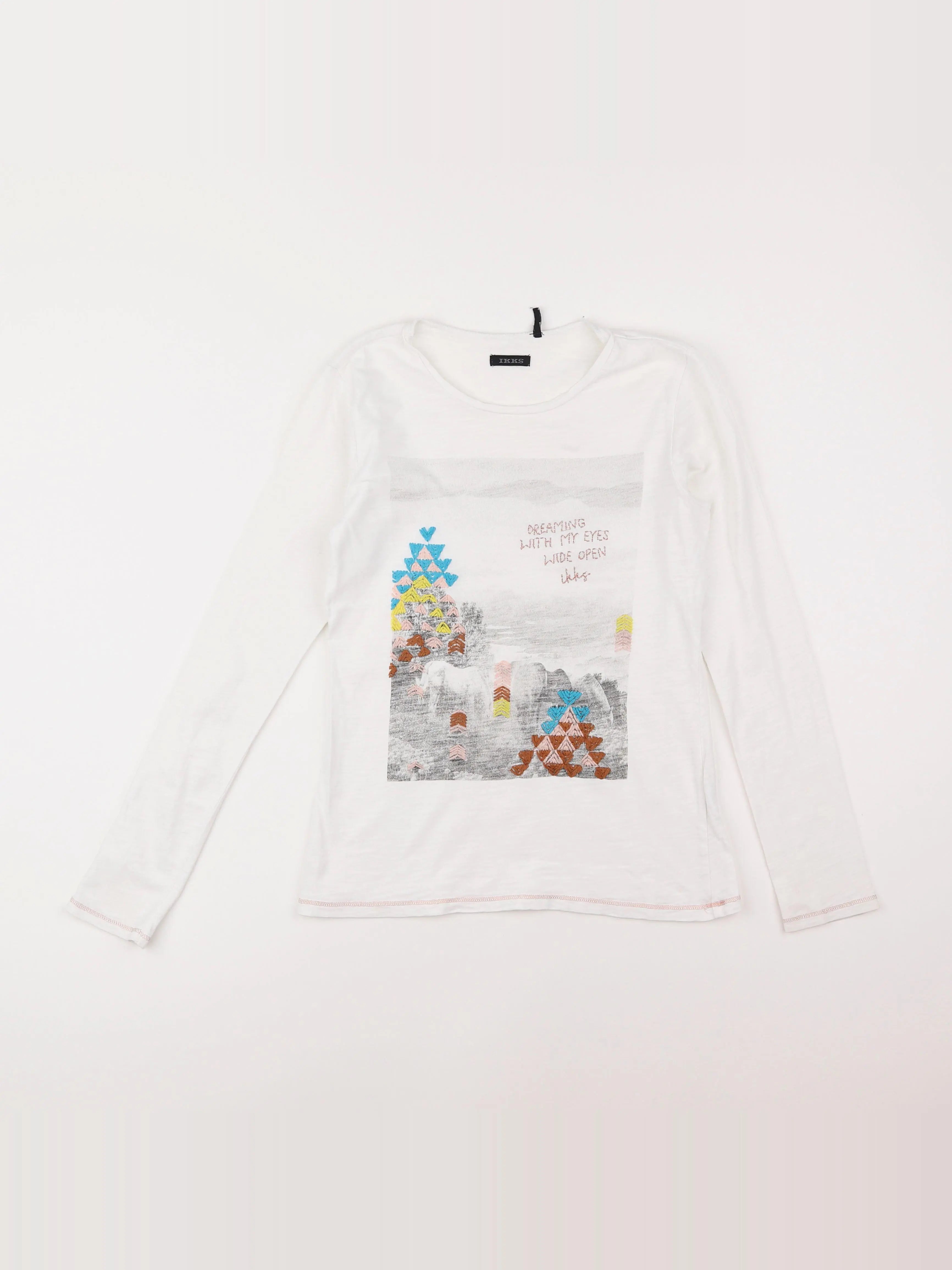 IKKS - tee-shirt blanc - 12 ans