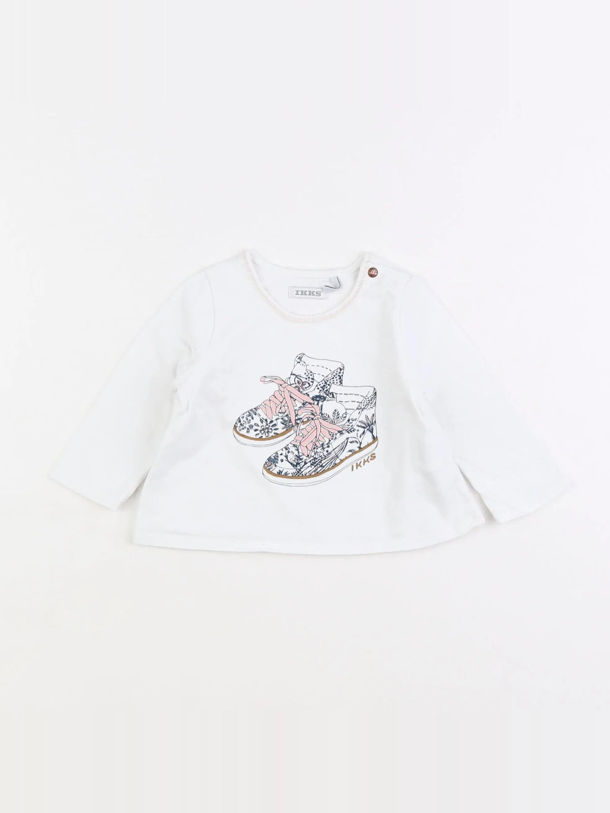IKKS - tee-shirt blanc - 6 mois