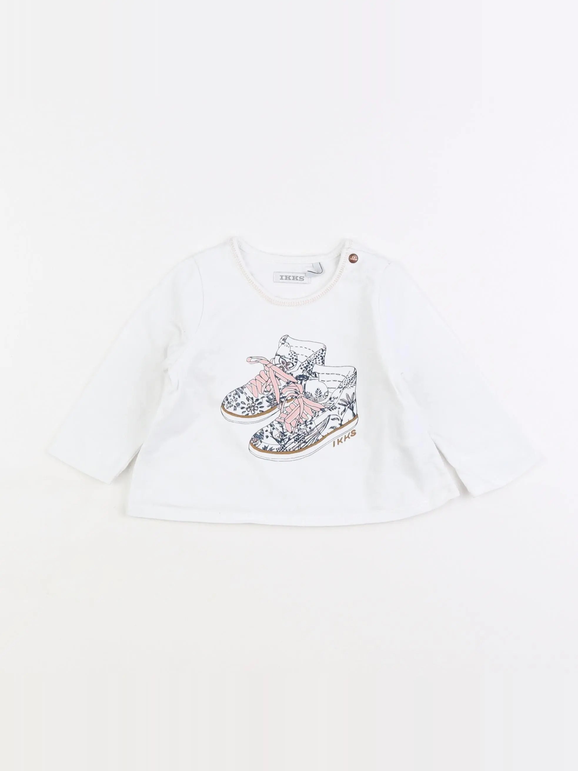IKKS - tee-shirt blanc - 6 mois