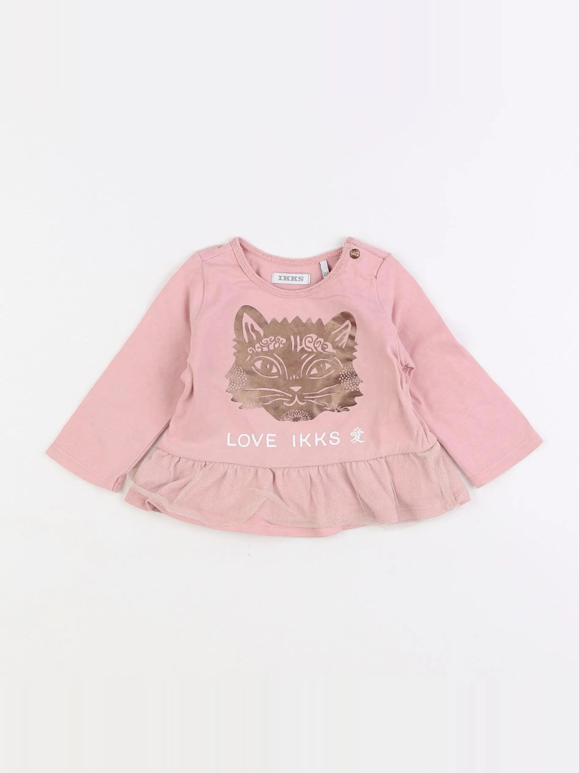IKKS - tee-shirt rose - 6 mois