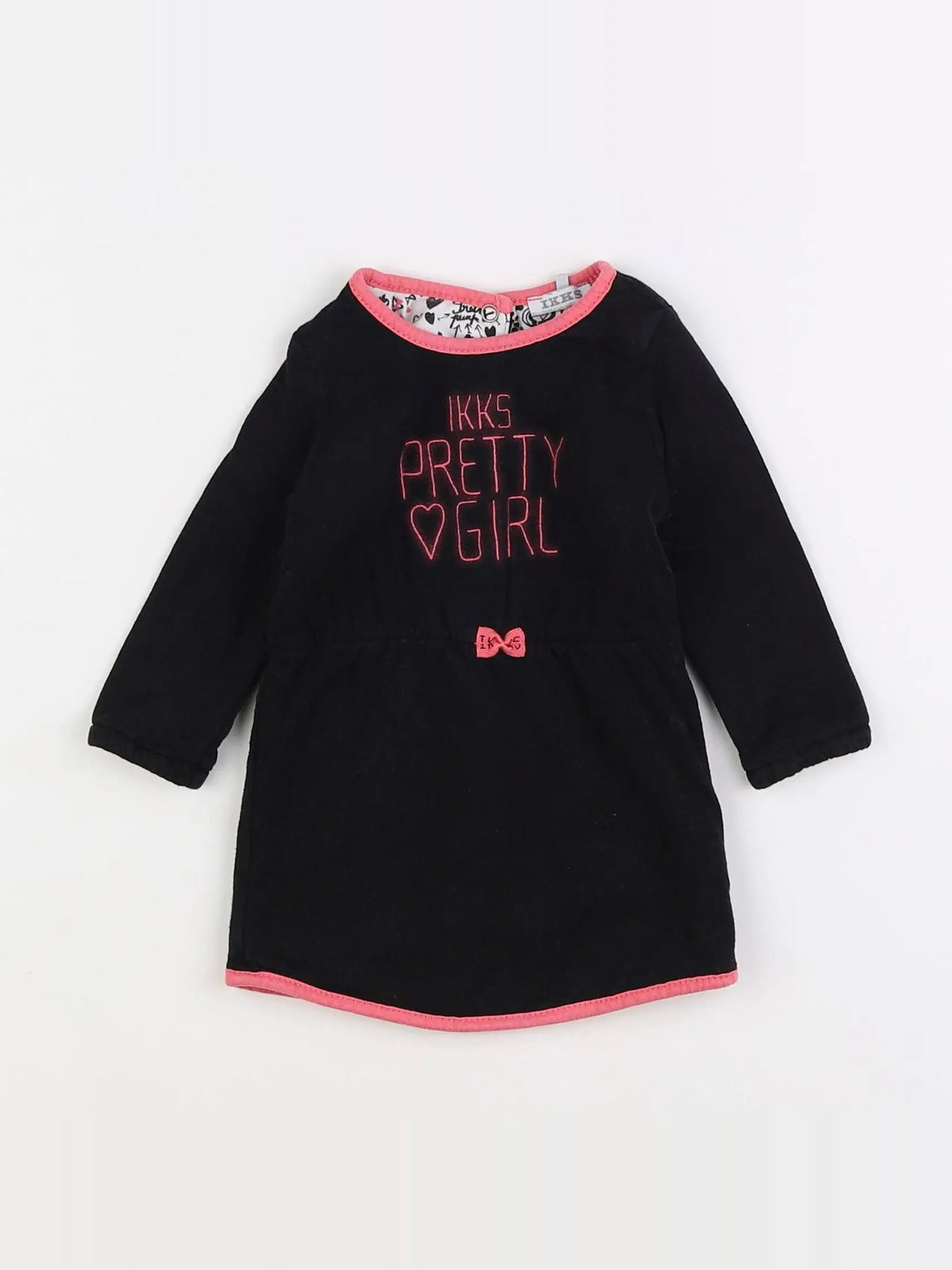 IKKS - robe noir, rose - 6 mois