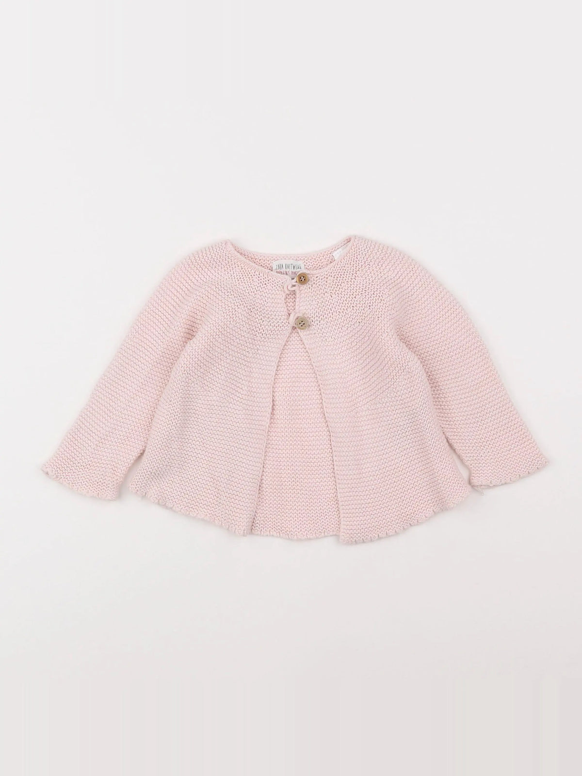 Zara - gilet rose - 6/9 mois