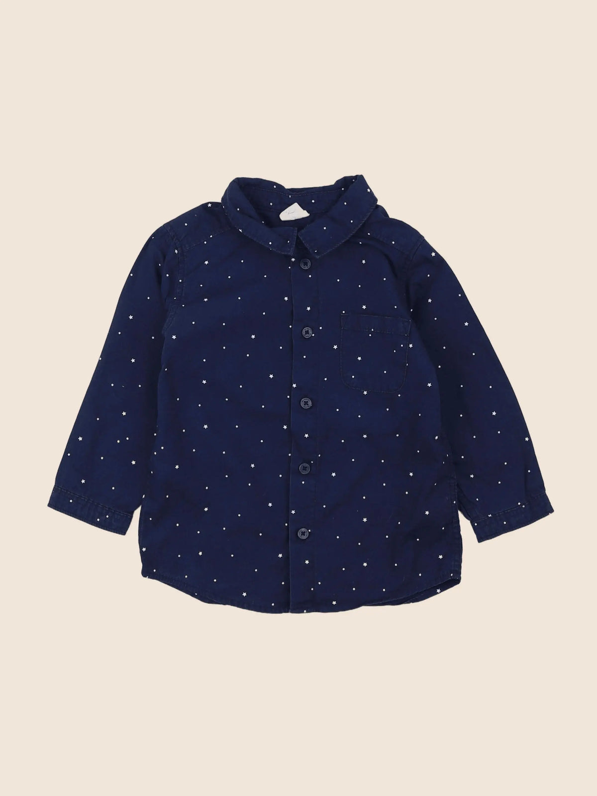H&M - chemise bleu - 12/18 mois