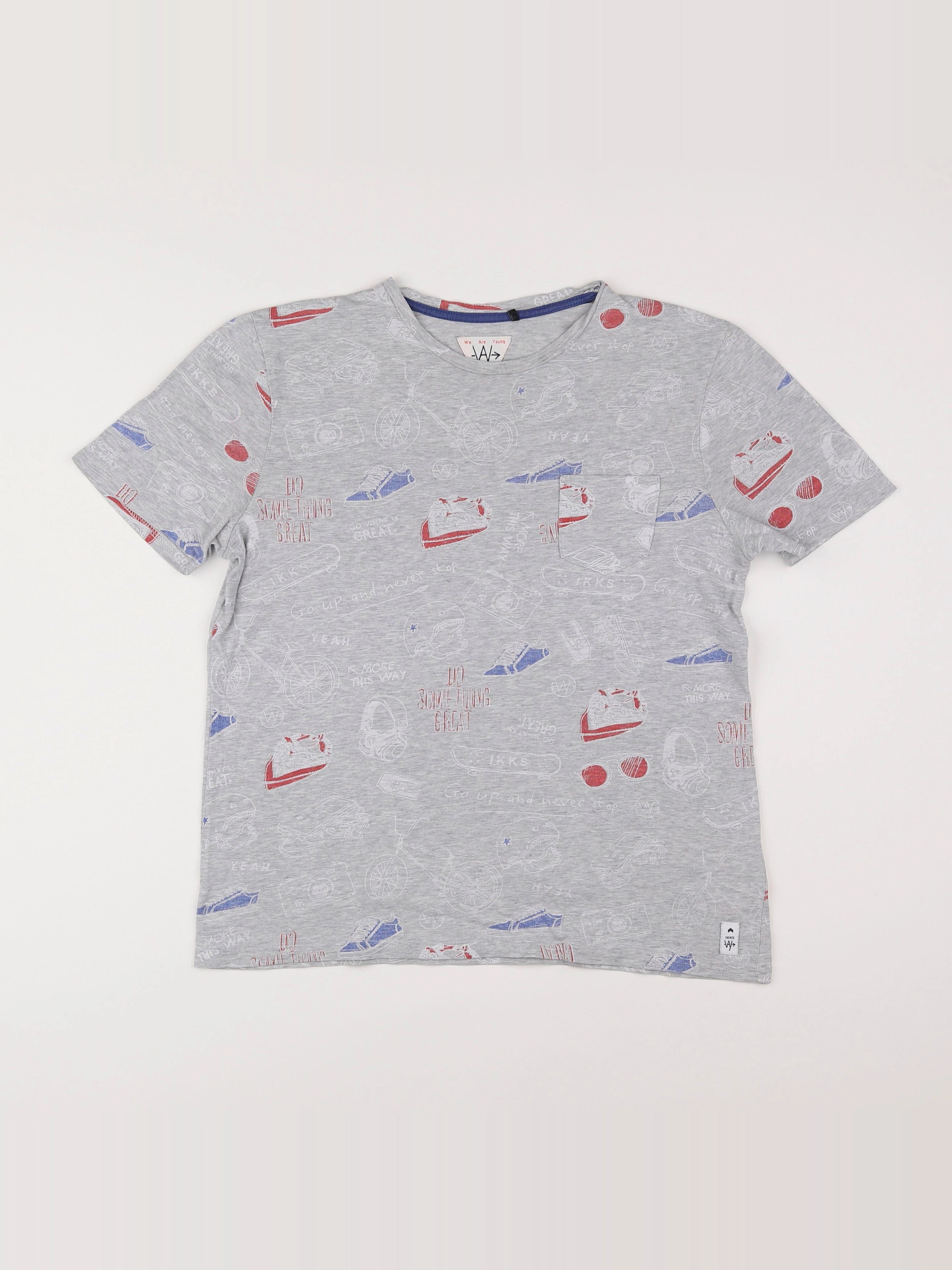 IKKS - tee-shirt gris - 14 ans