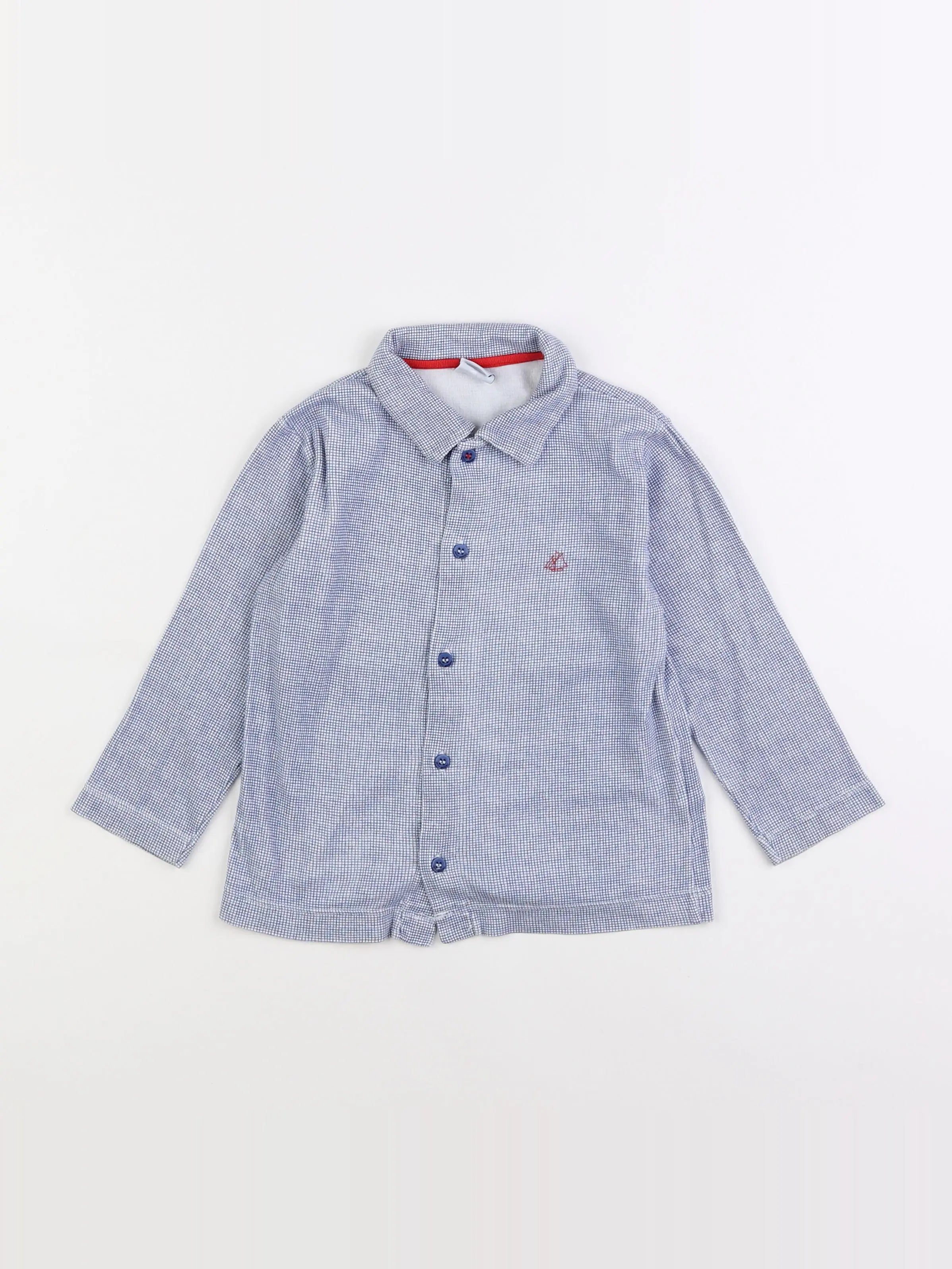 Petit Bateau - chemise bleu - 3 ans