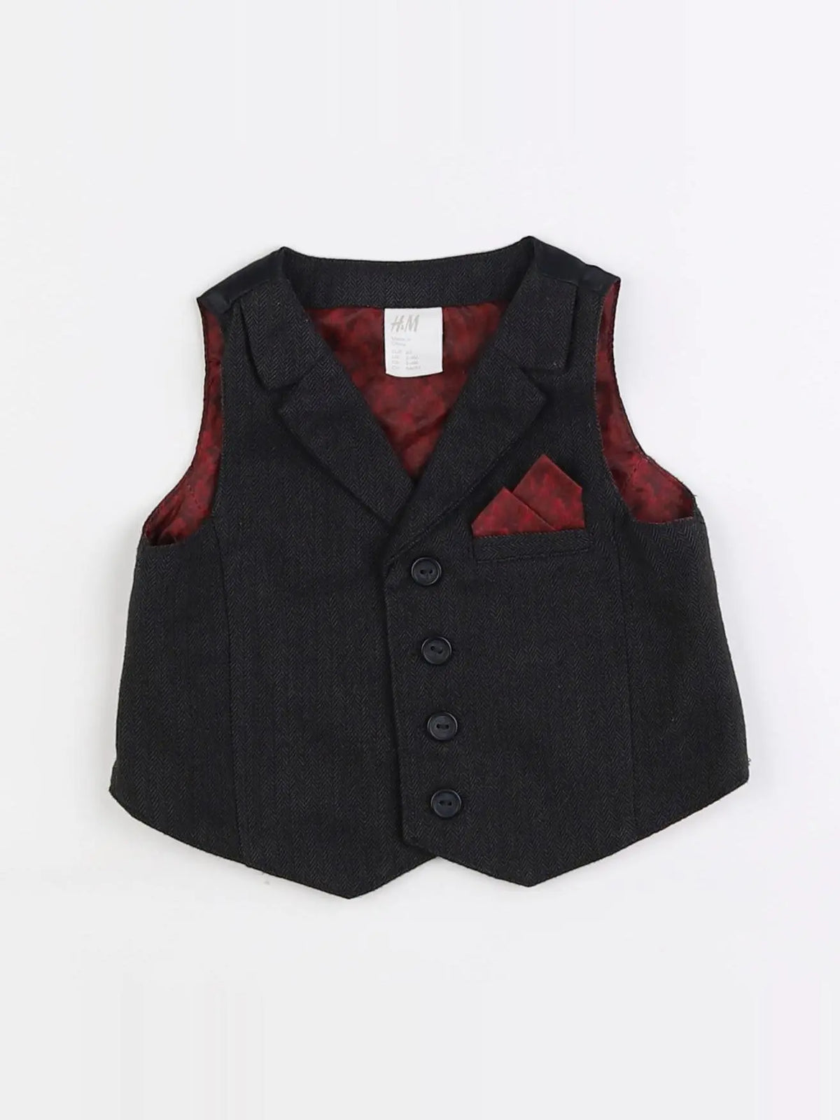 H&M - gilet gris - 3/6 mois