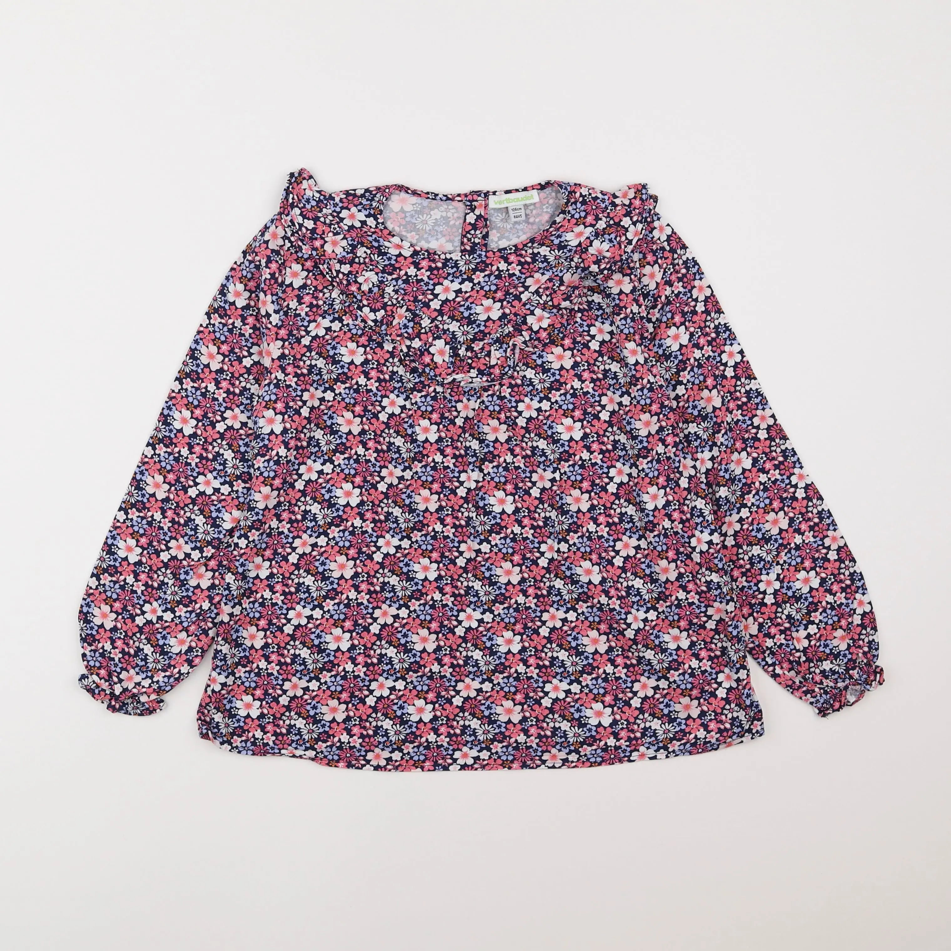 Vertbaudet - blouse bleu - 8 ans