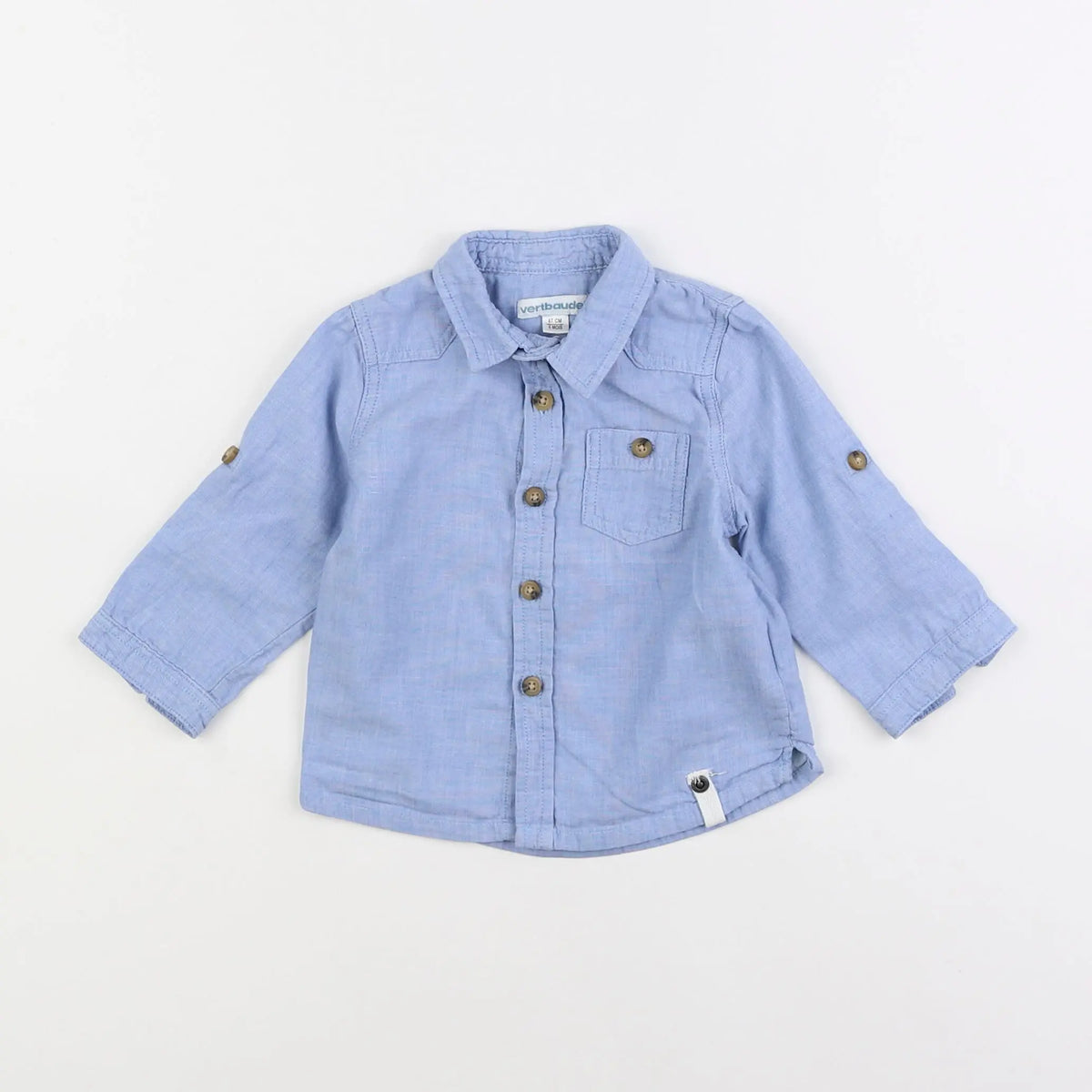 Vertbaudet - chemise bleu - 6 mois