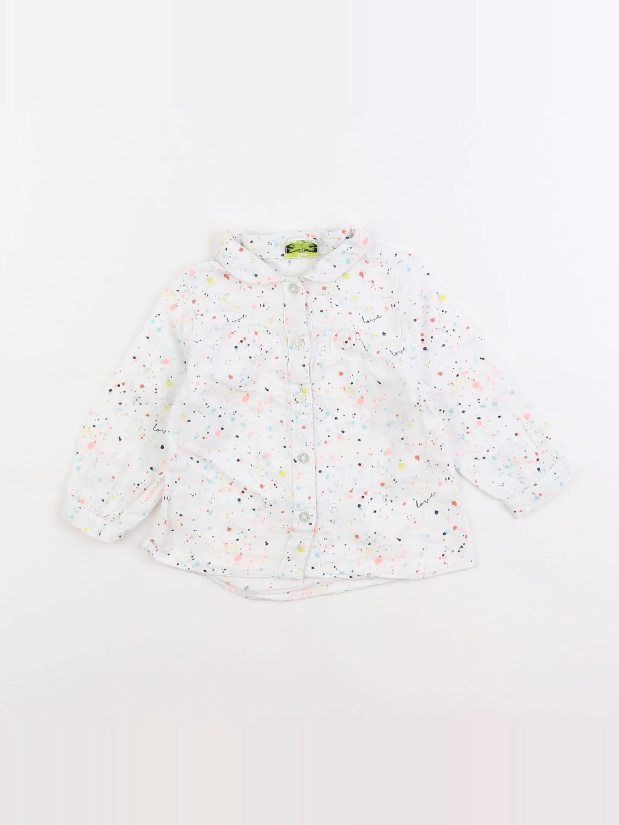 Tape à l'oeil - blouse blanc - 9 mois