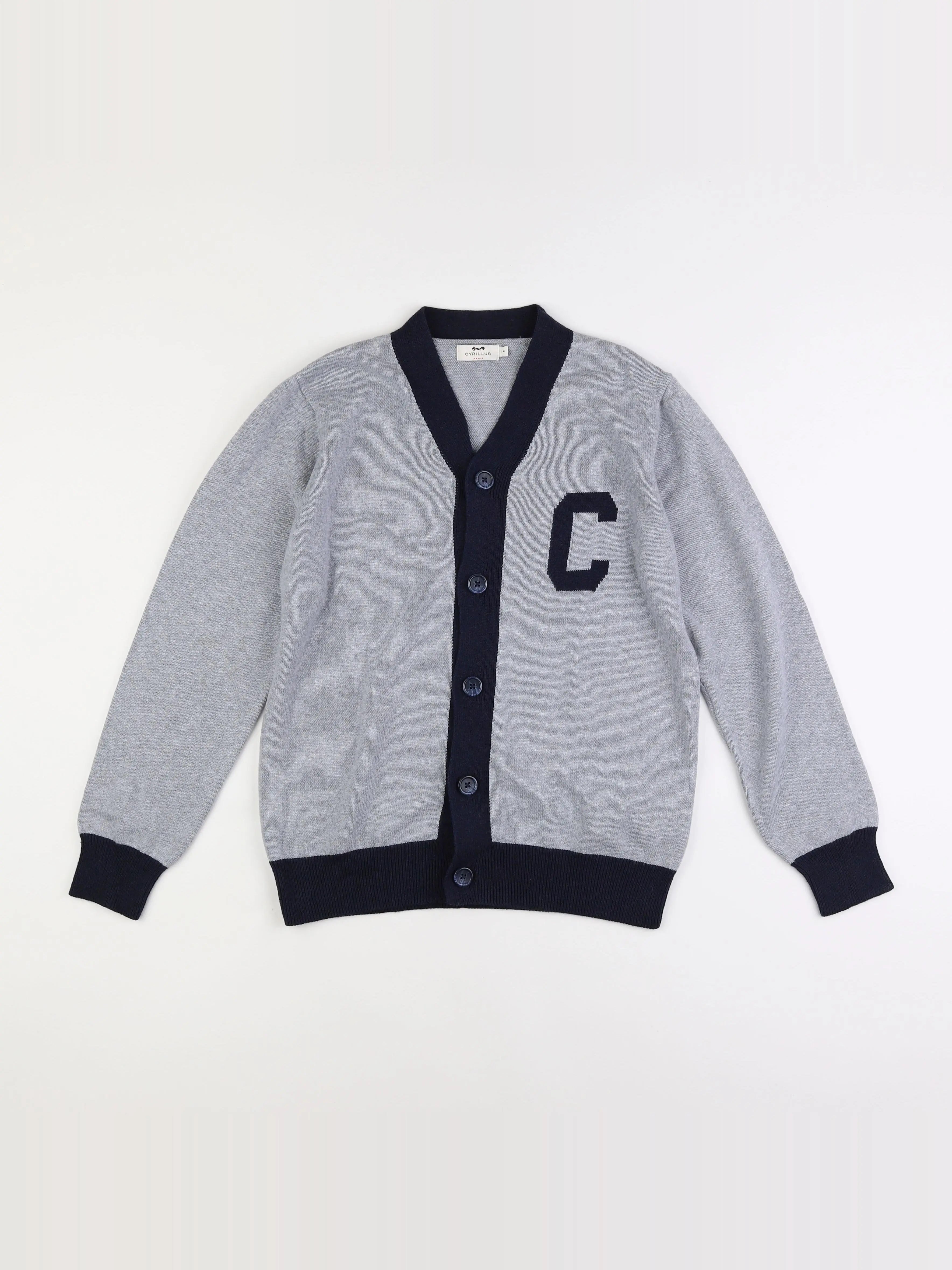 Cyrillus - gilet gris - 14 ans