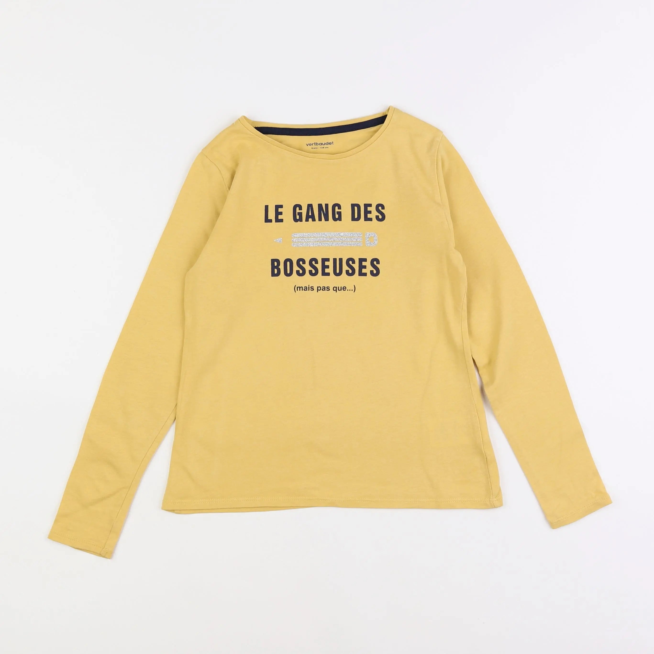 Vertbaudet - tee-shirt jaune - 8 ans