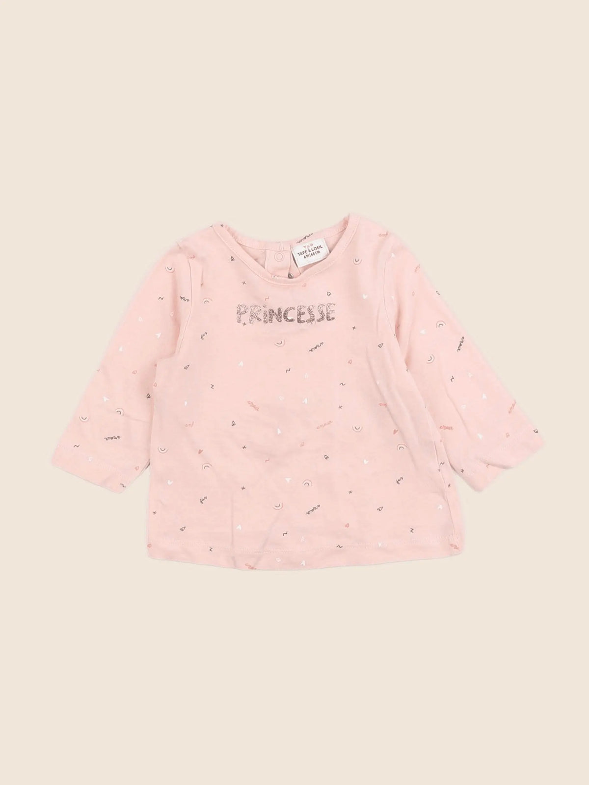 Tape à l'oeil - tee-shirt rose - 6 mois