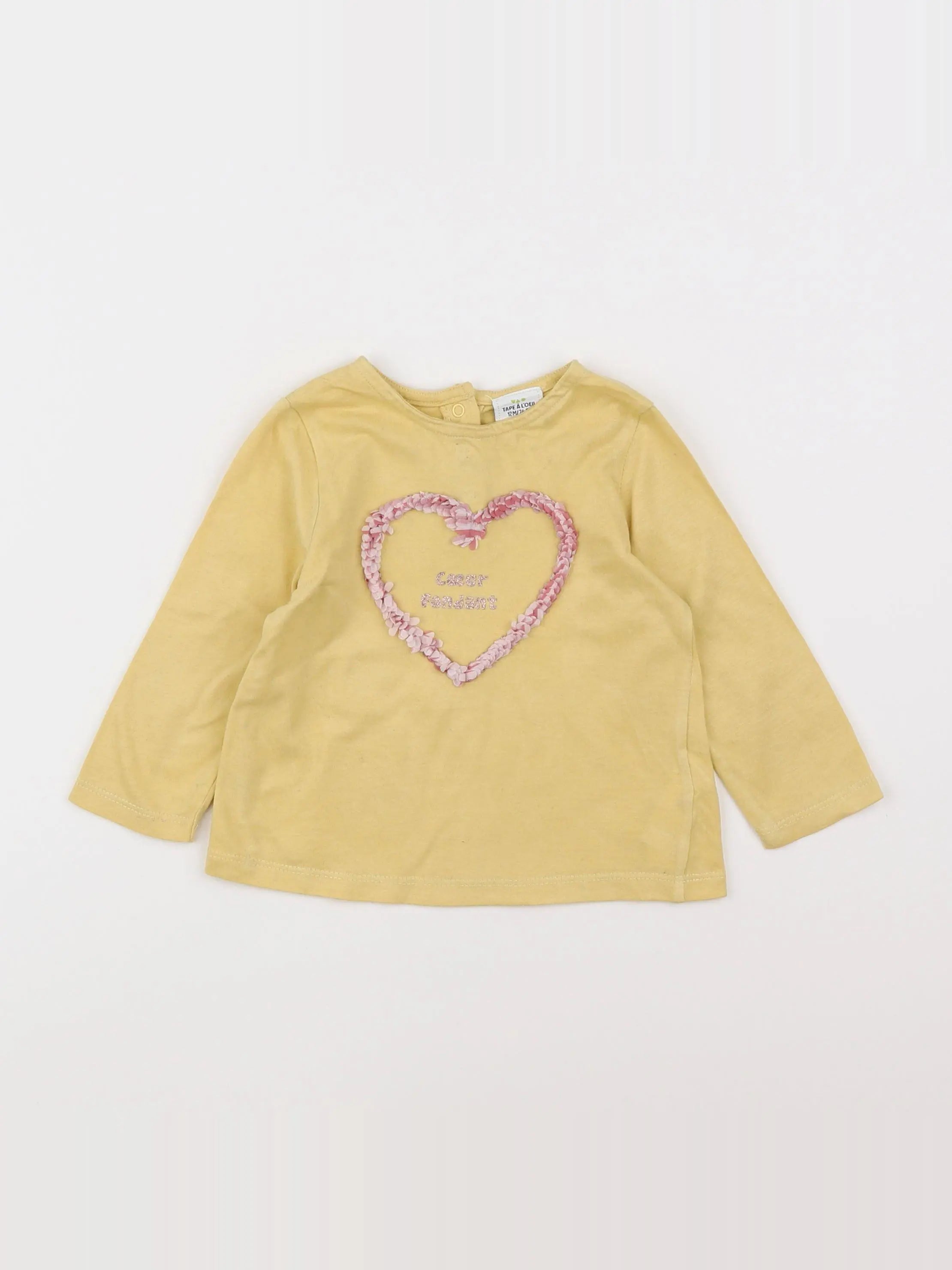 Tape à l'oeil - tee-shirt jaune - 12 mois
