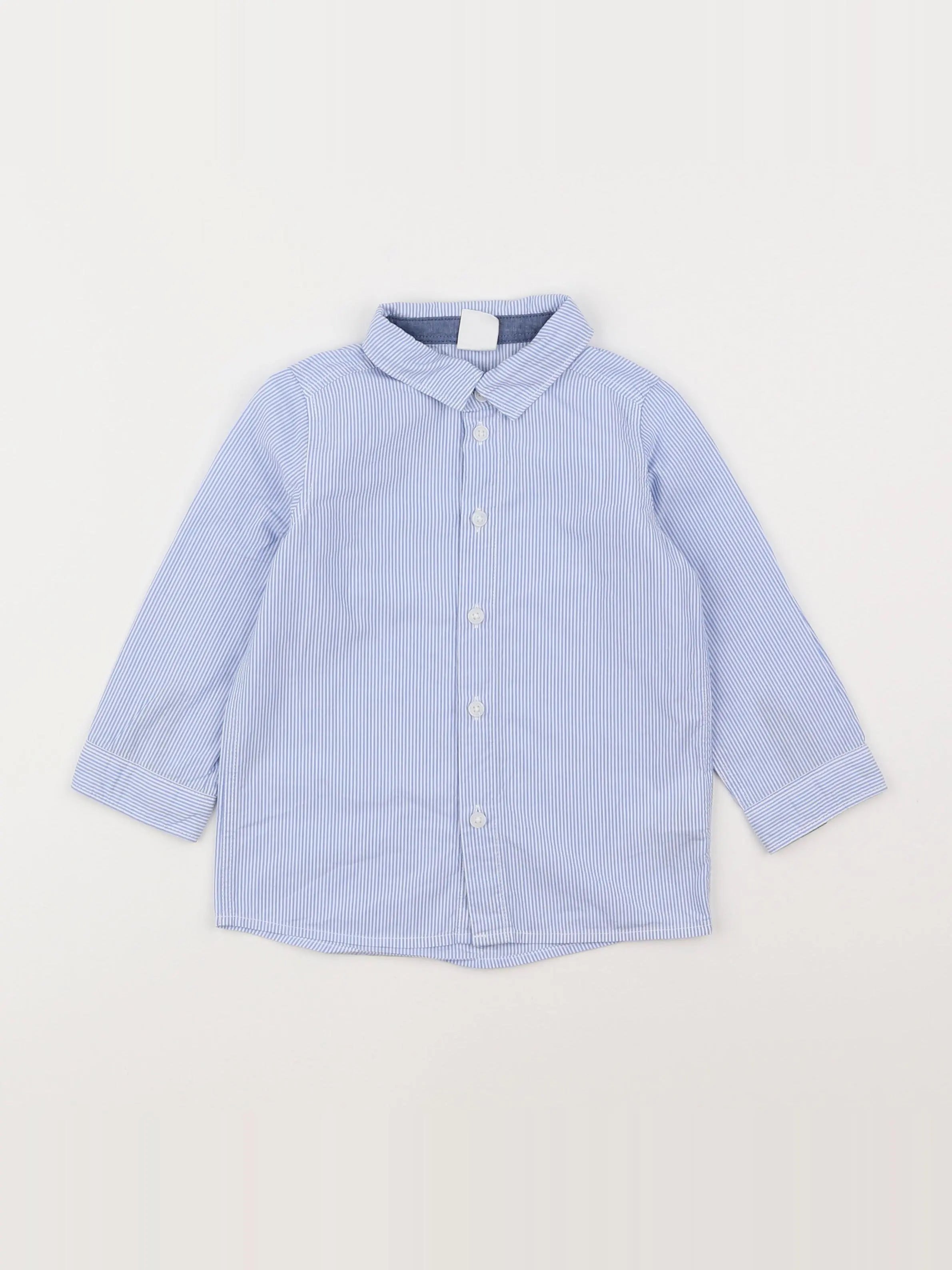 H&M - chemise bleu - 12/18 mois