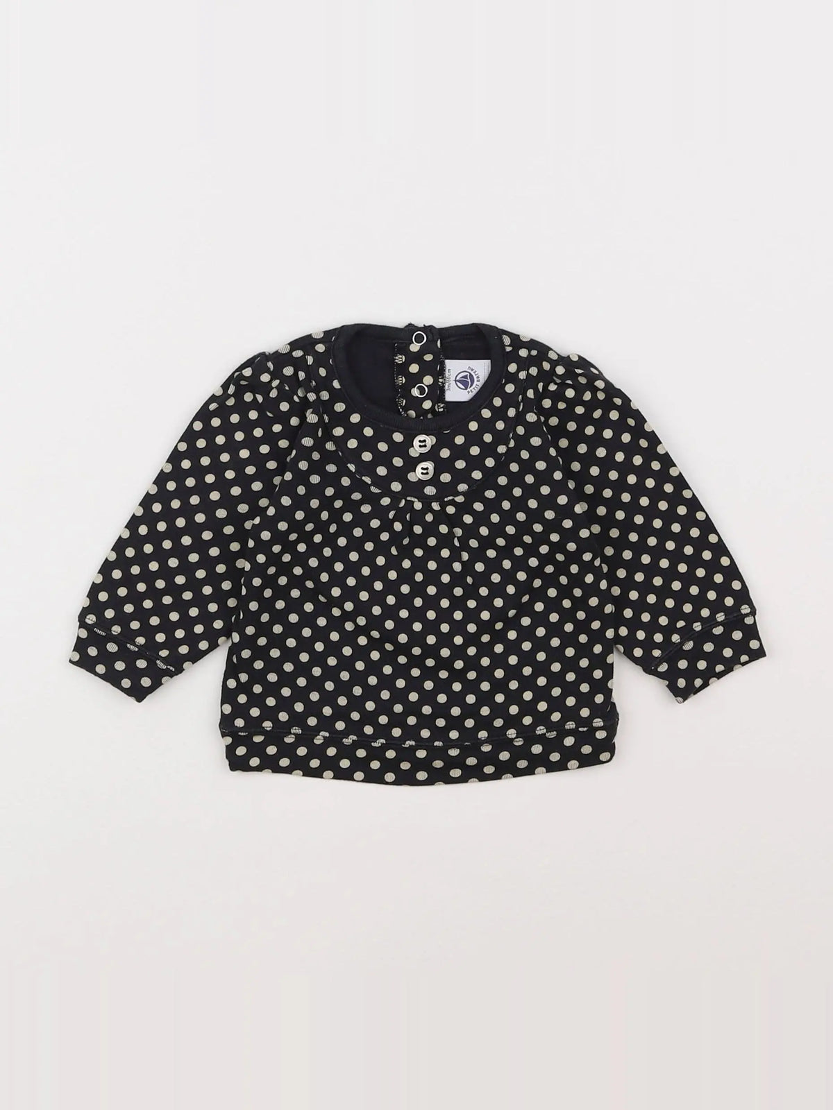 Petit Bateau - tee-shirt noir - 3 mois