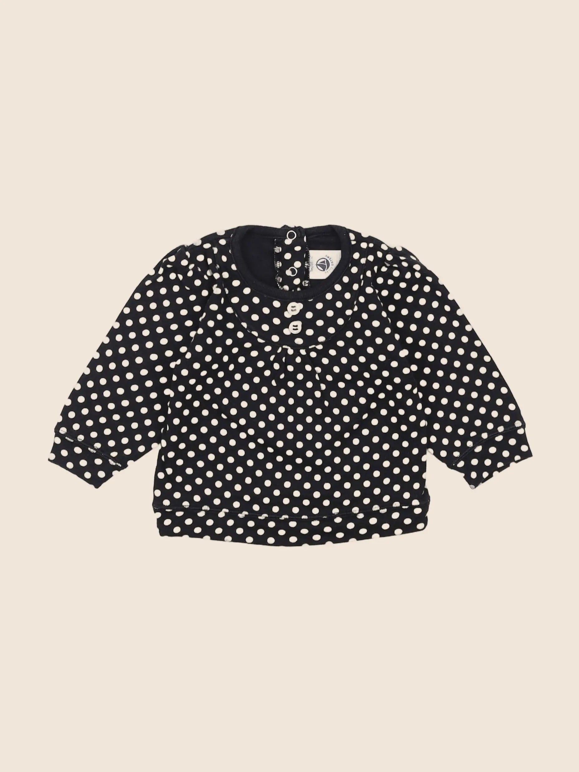 Petit Bateau - tee-shirt noir - 3 mois