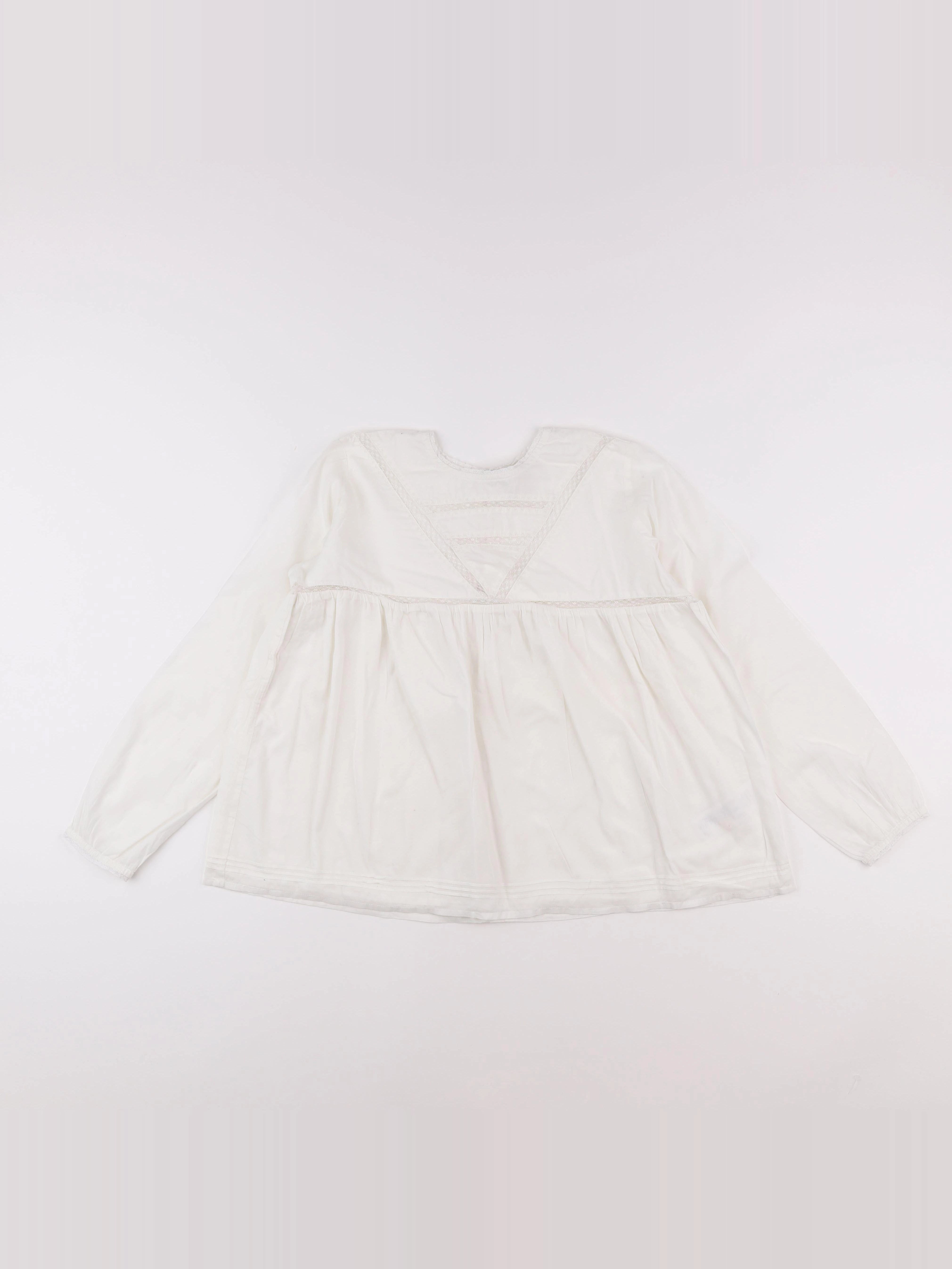 Bonton - blouse blanc, beige - 12 ans