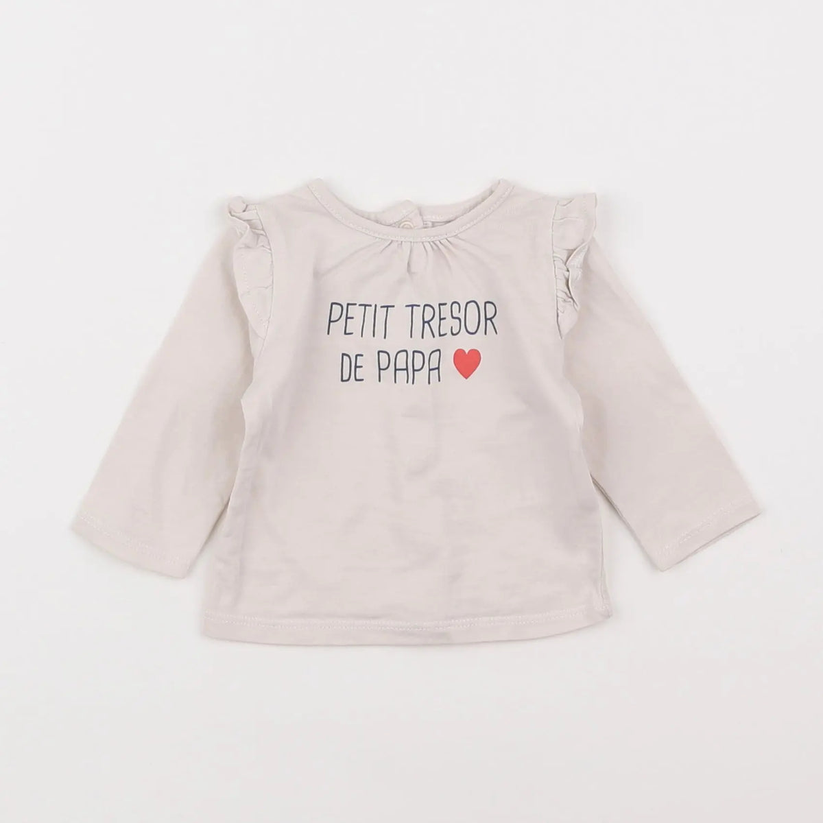 Vertbaudet - tee-shirt beige - 3 mois